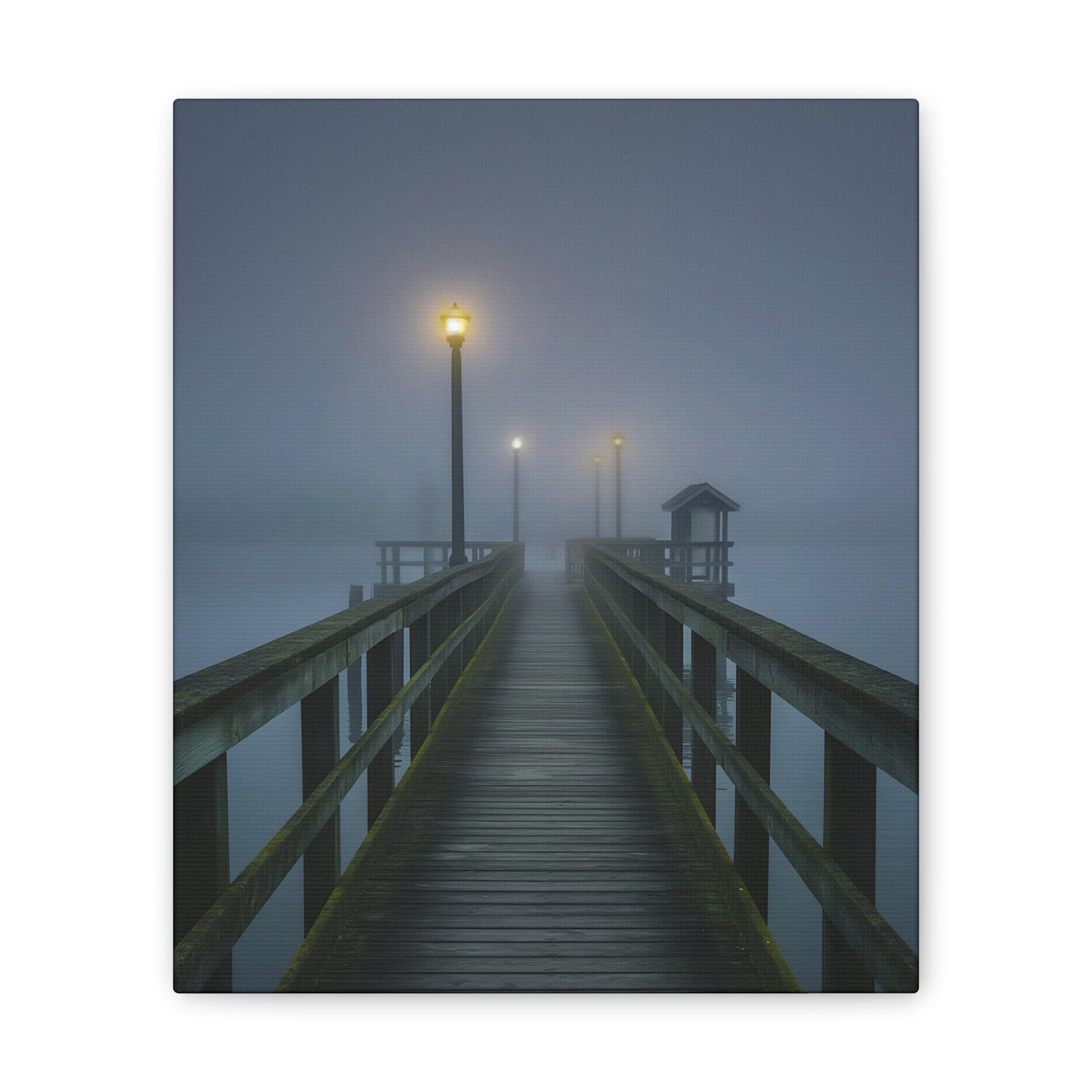 Misty Pier 7 Canvas Stretched, 0.75"