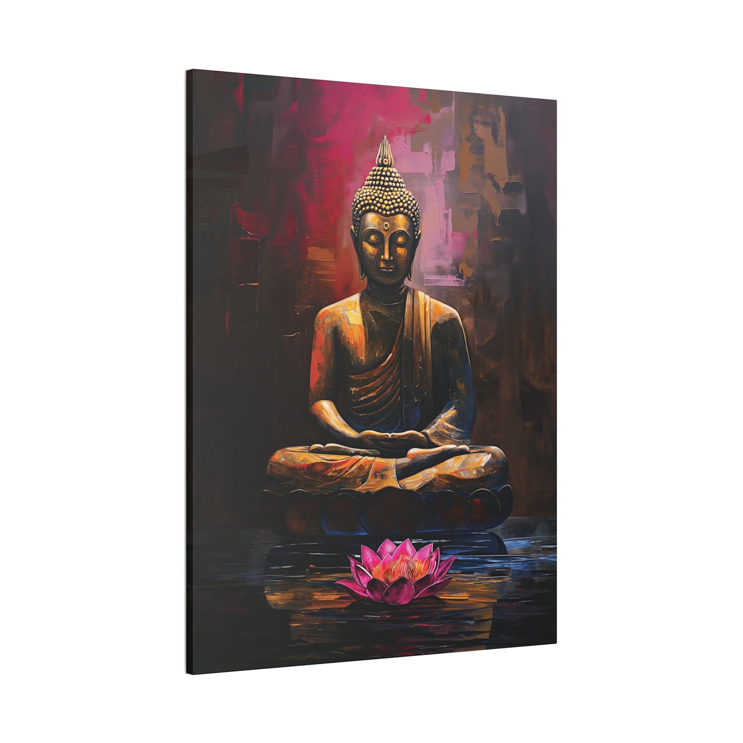 Buddha Painting Print 14 Canvas Stretched, 0.75"