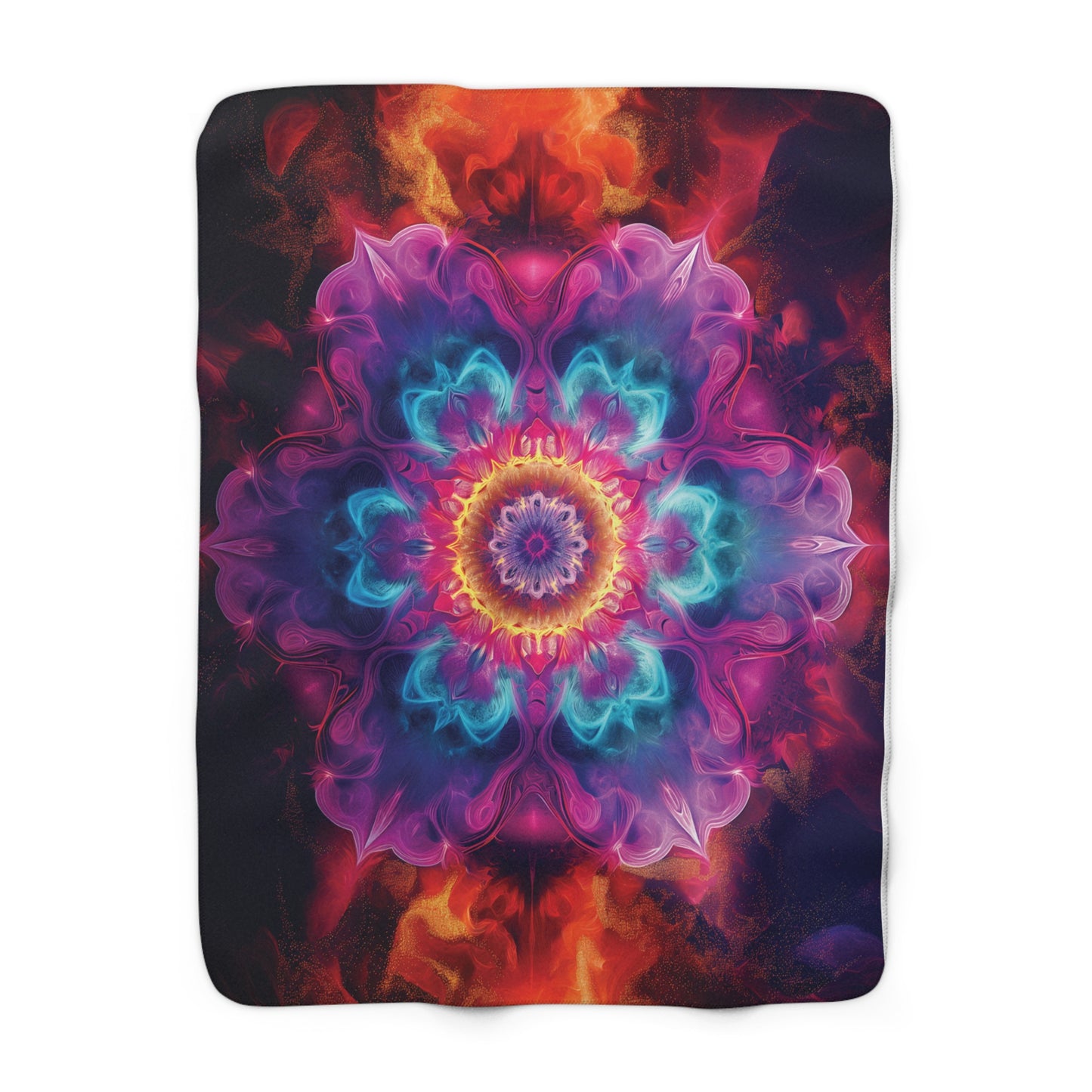 Mandala 1 Sherpa Fleece Blanket