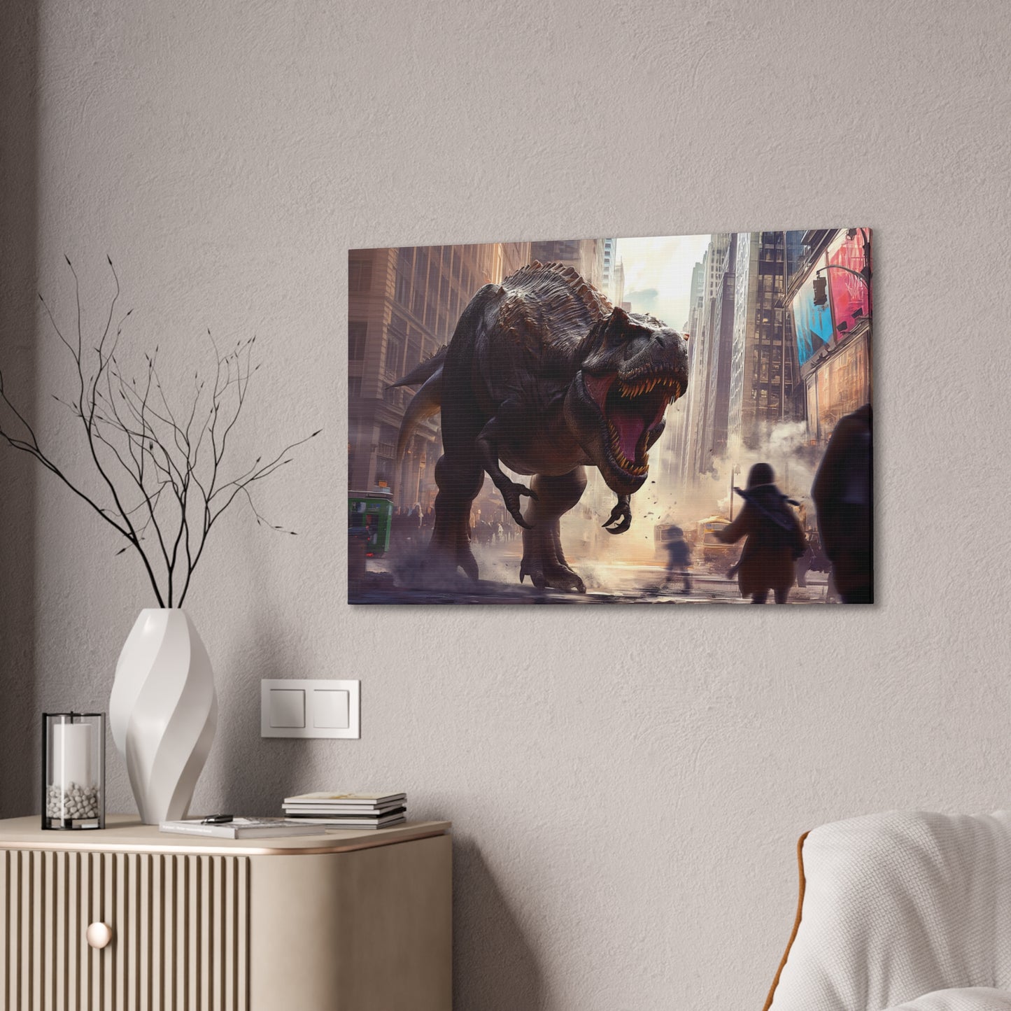 T-Rex Terror 6 Canvas Stretched, 0.75"