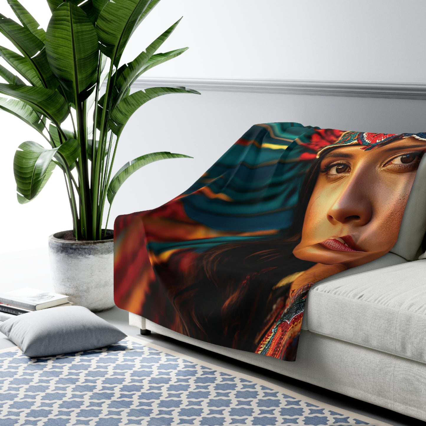 Chief Girl Sherpa Fleece Blanket