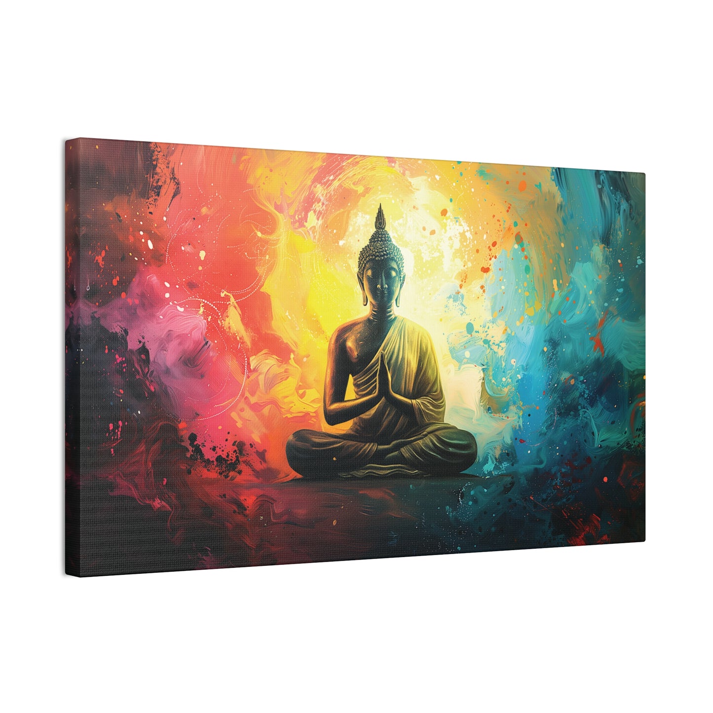 Buddha Painting Print 12 Canvas Stretched, 0.75"