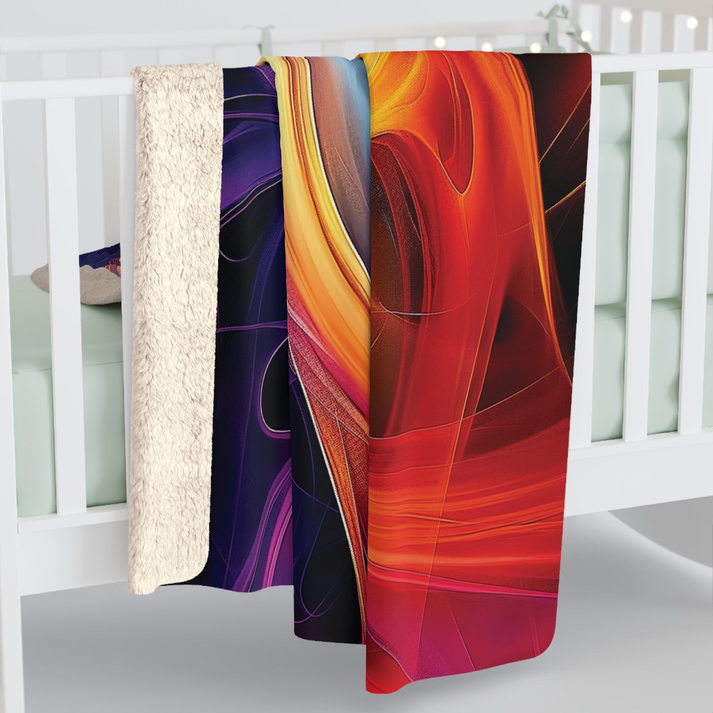 Swirling Ribbons Sherpa Fleece Blanket