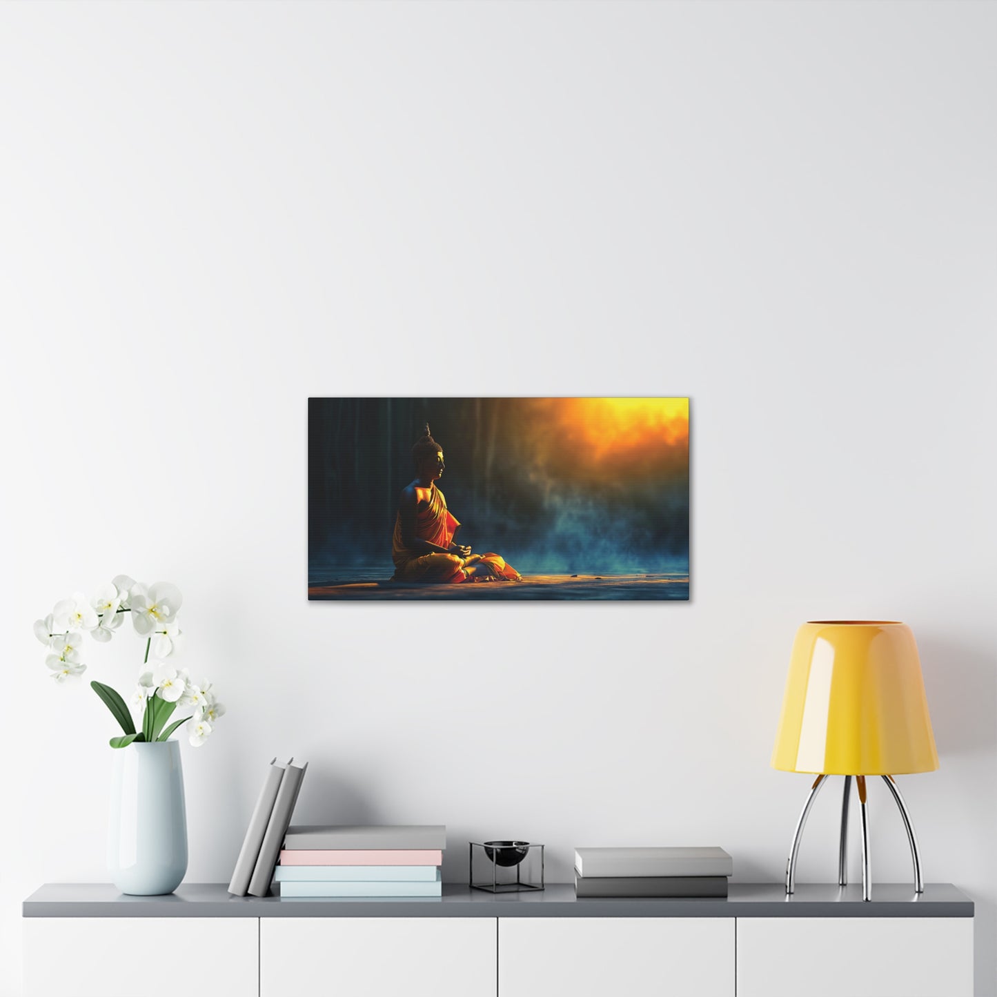 Buddha Painting Print 27 Canvas Stretched, 0.75"