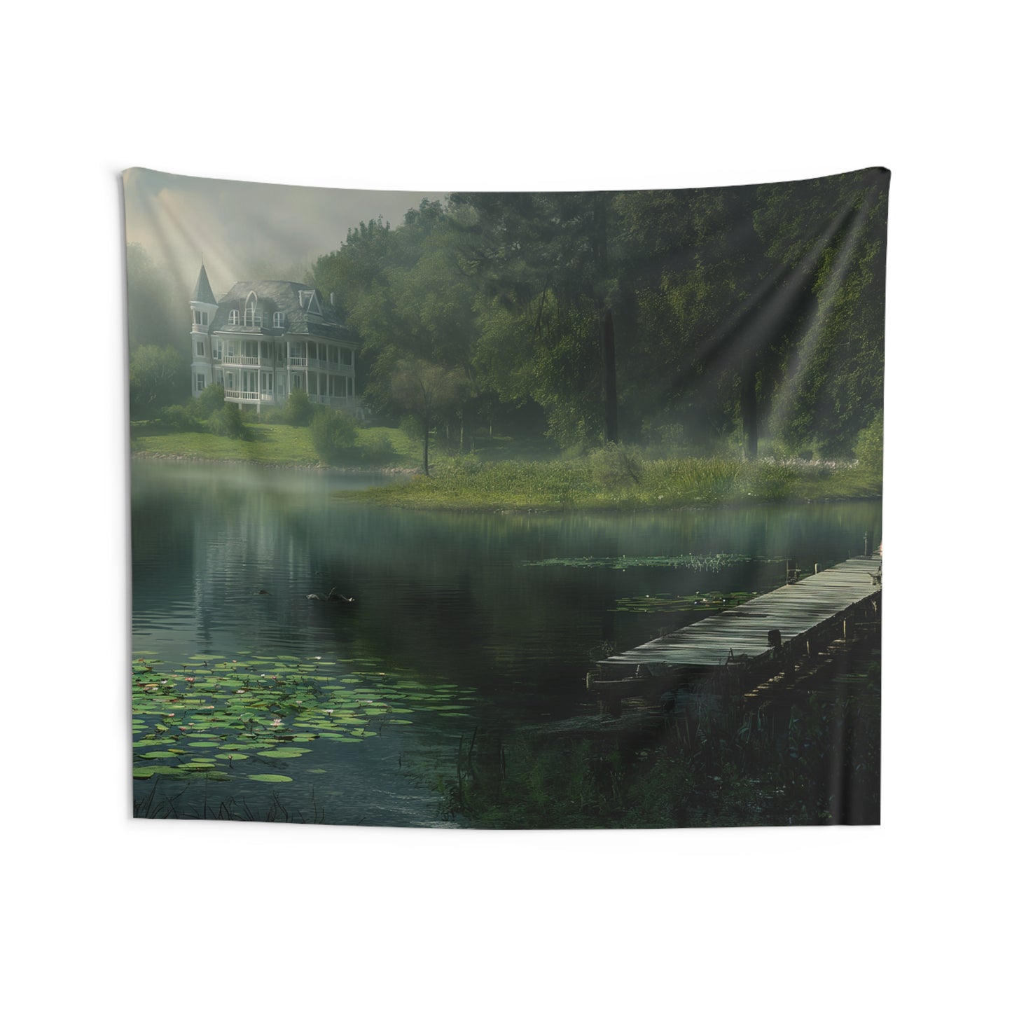 Pond Mansion 1 Indoor Wall Tapestries