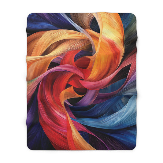 Swirling Ribbons 2 Sherpa Fleece Blanket