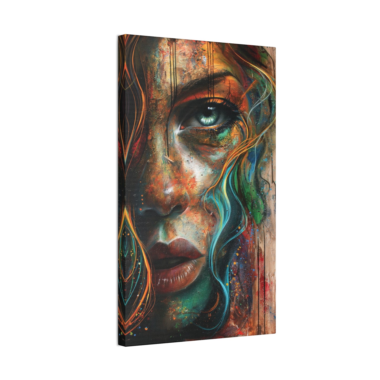 Graffiti Girl 2 Canvas Stretched, 0.75"