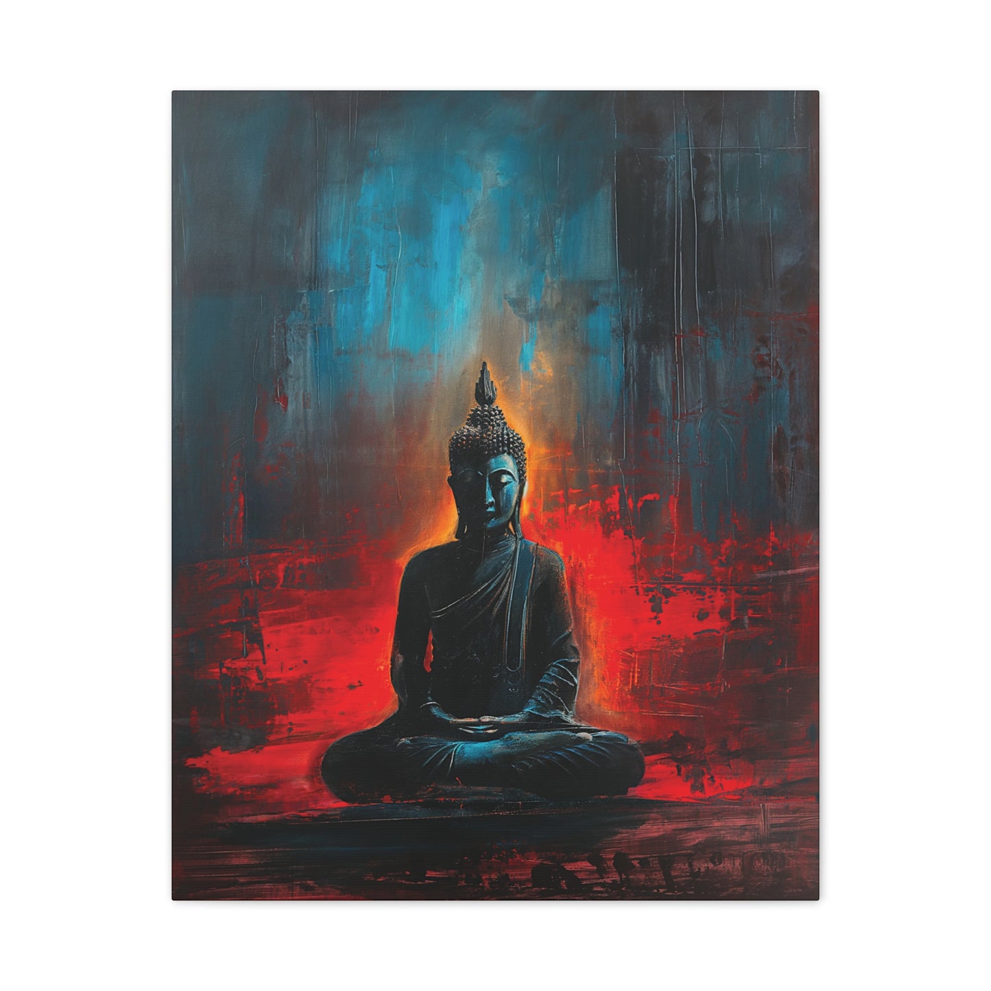 Buddha Painting Print 16 Canvas Stretched, 0.75"