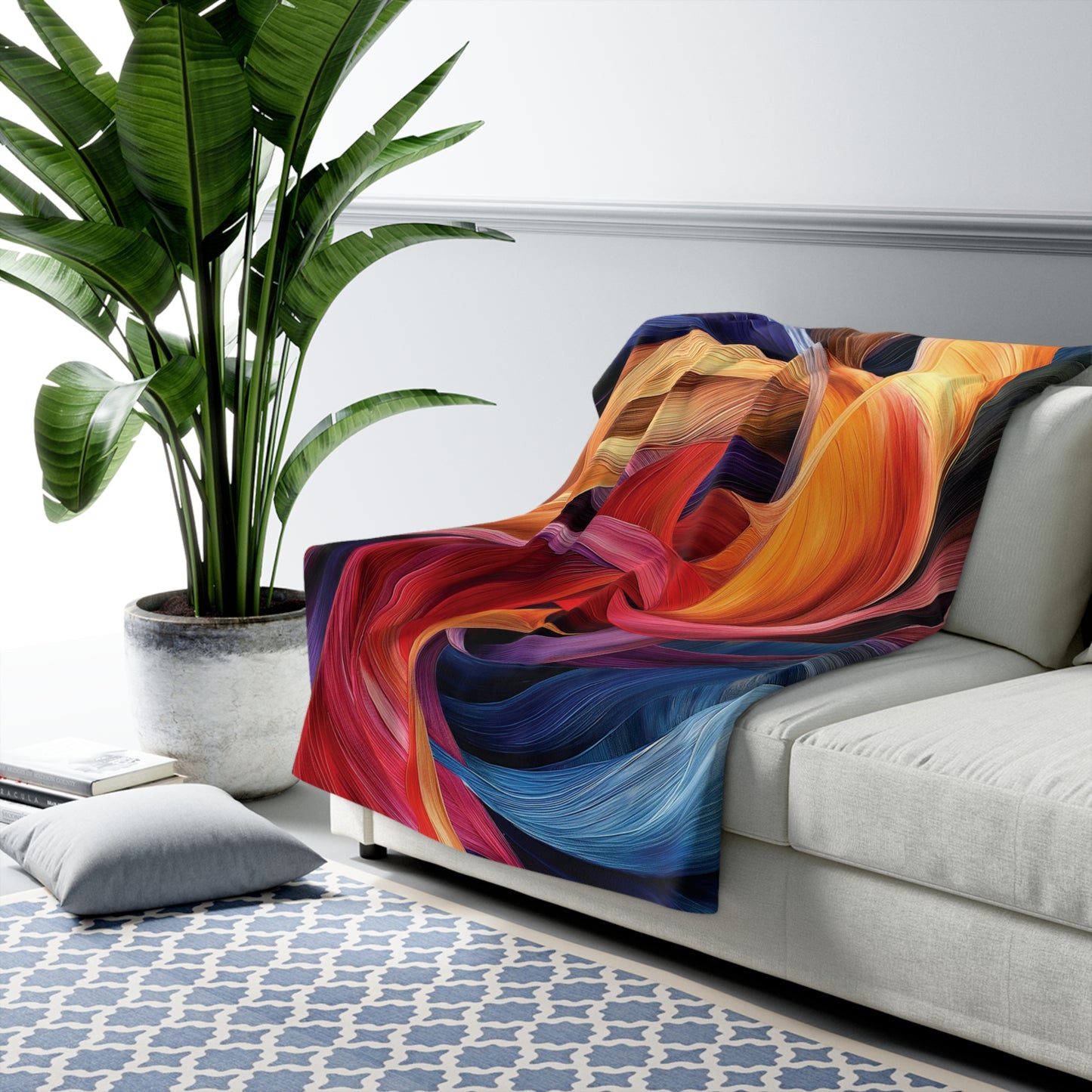 Swirling Ribbons 2 Sherpa Fleece Blanket