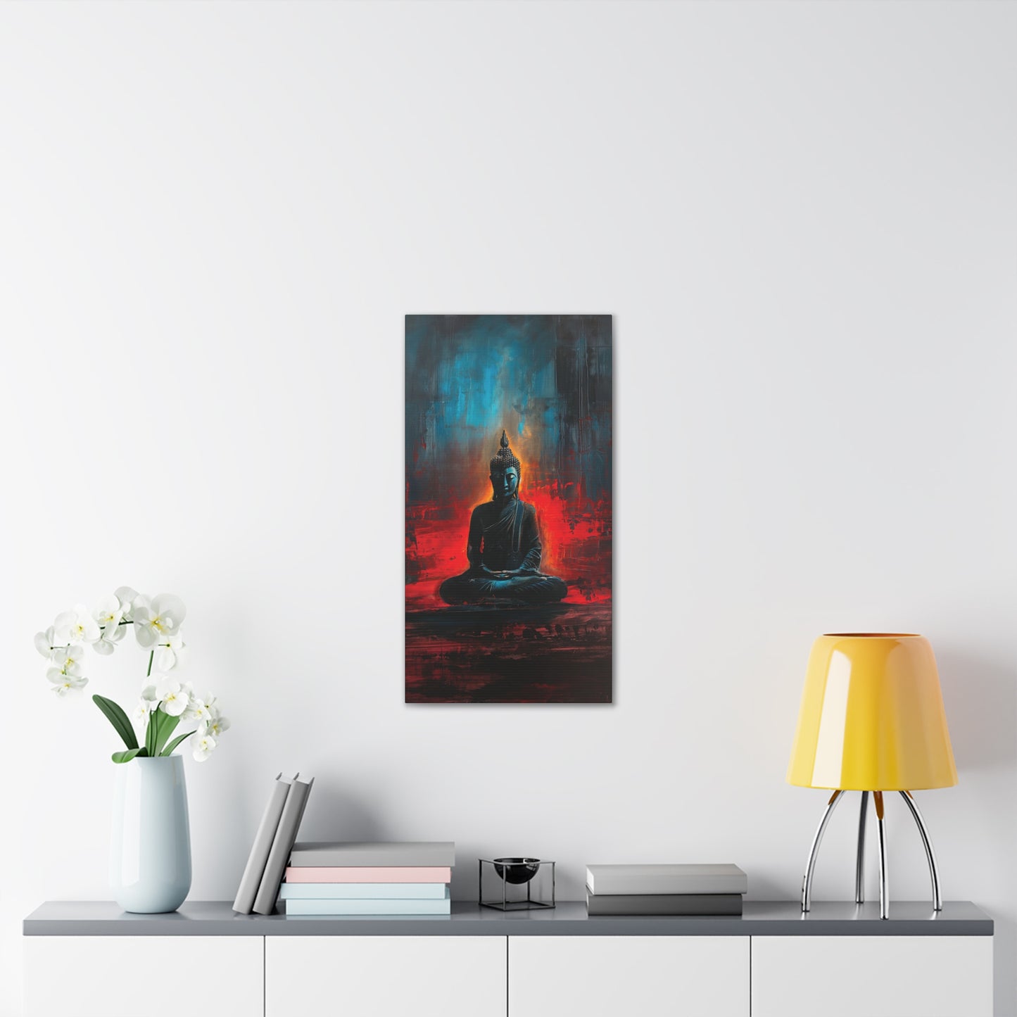 Buddha Painting Print 16 Canvas Stretched, 0.75"