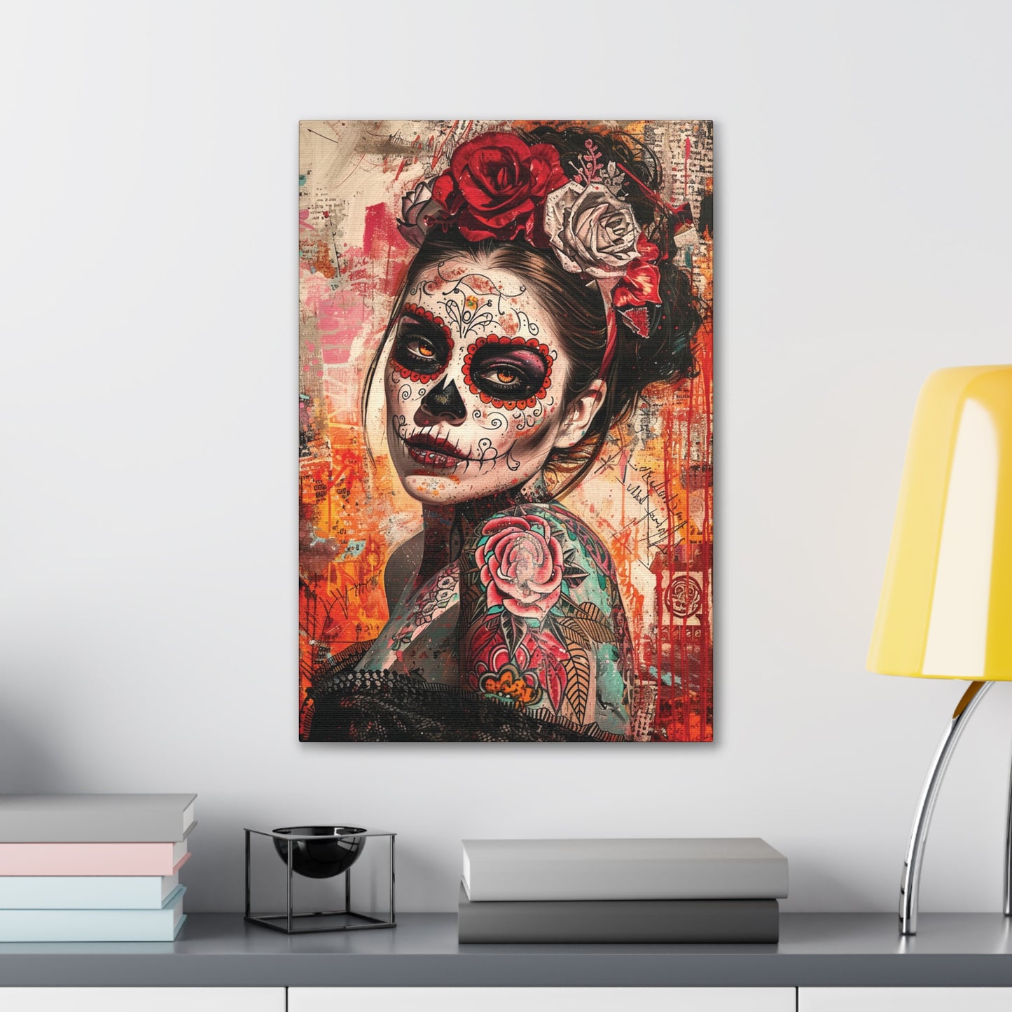 Day of the Dead 6 Canvas Stretched, 0.75"