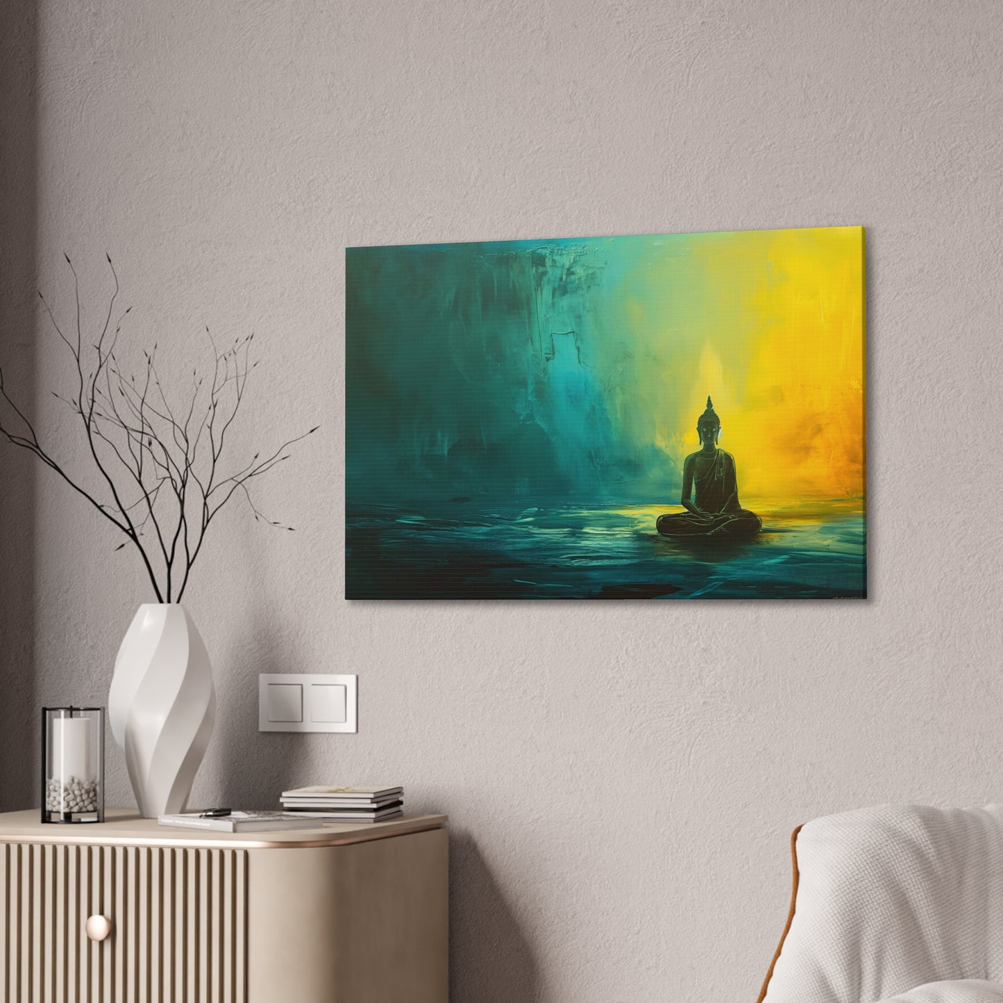 Buddha Painting Print 1 Canvas Stretched, 0.75"