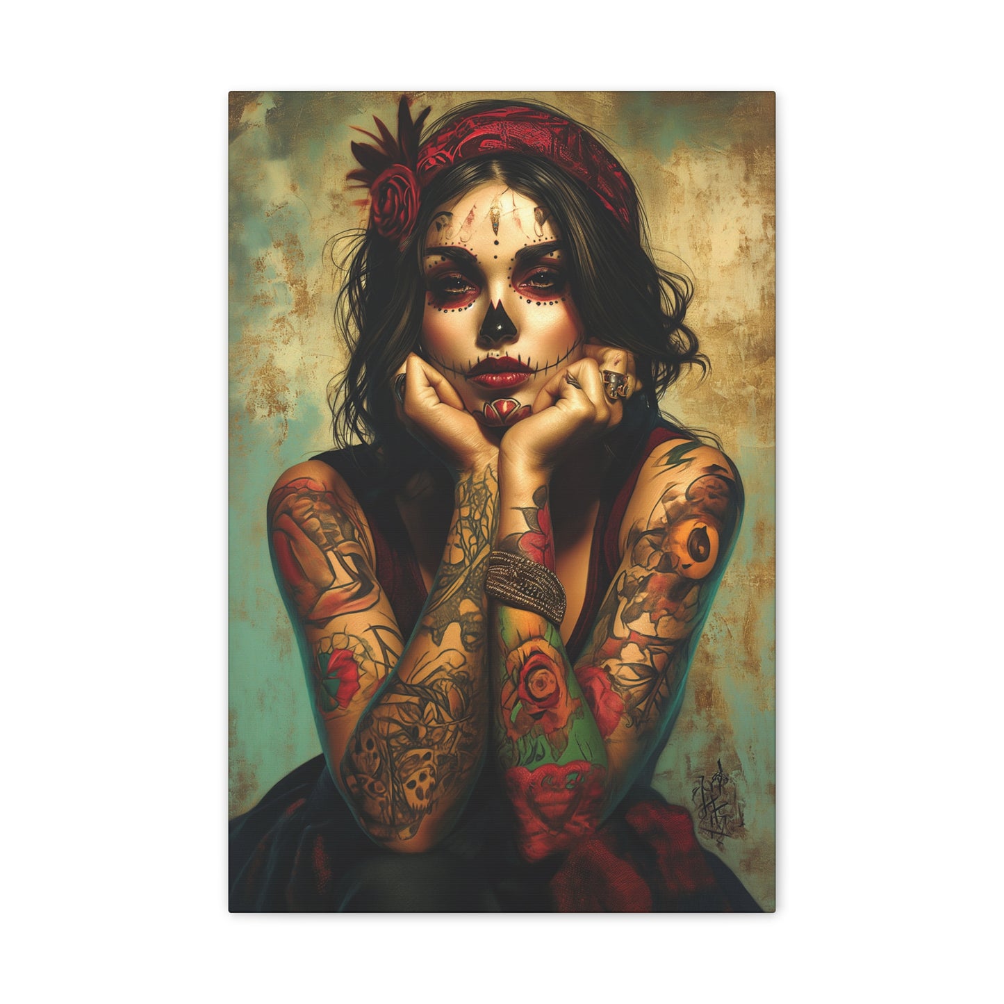 Day of the Dead 10 Canvas Stretched, 0.75"