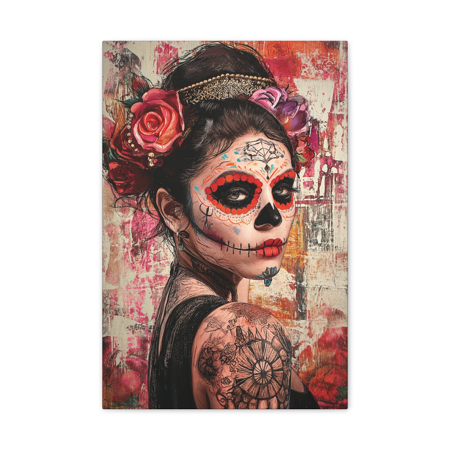 Day of the Dead 1 Canvas Stretched, 0.75"