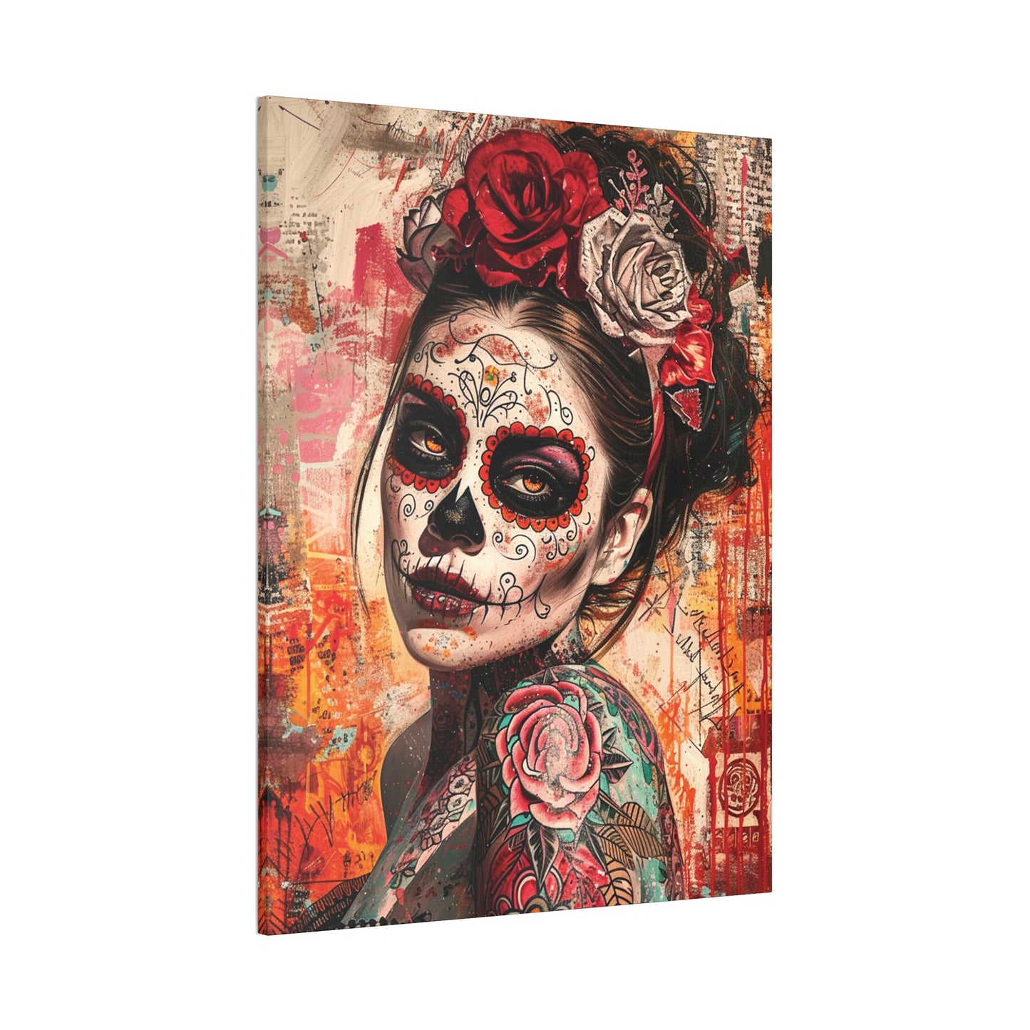 Day of the Dead 6 Canvas Stretched, 0.75"