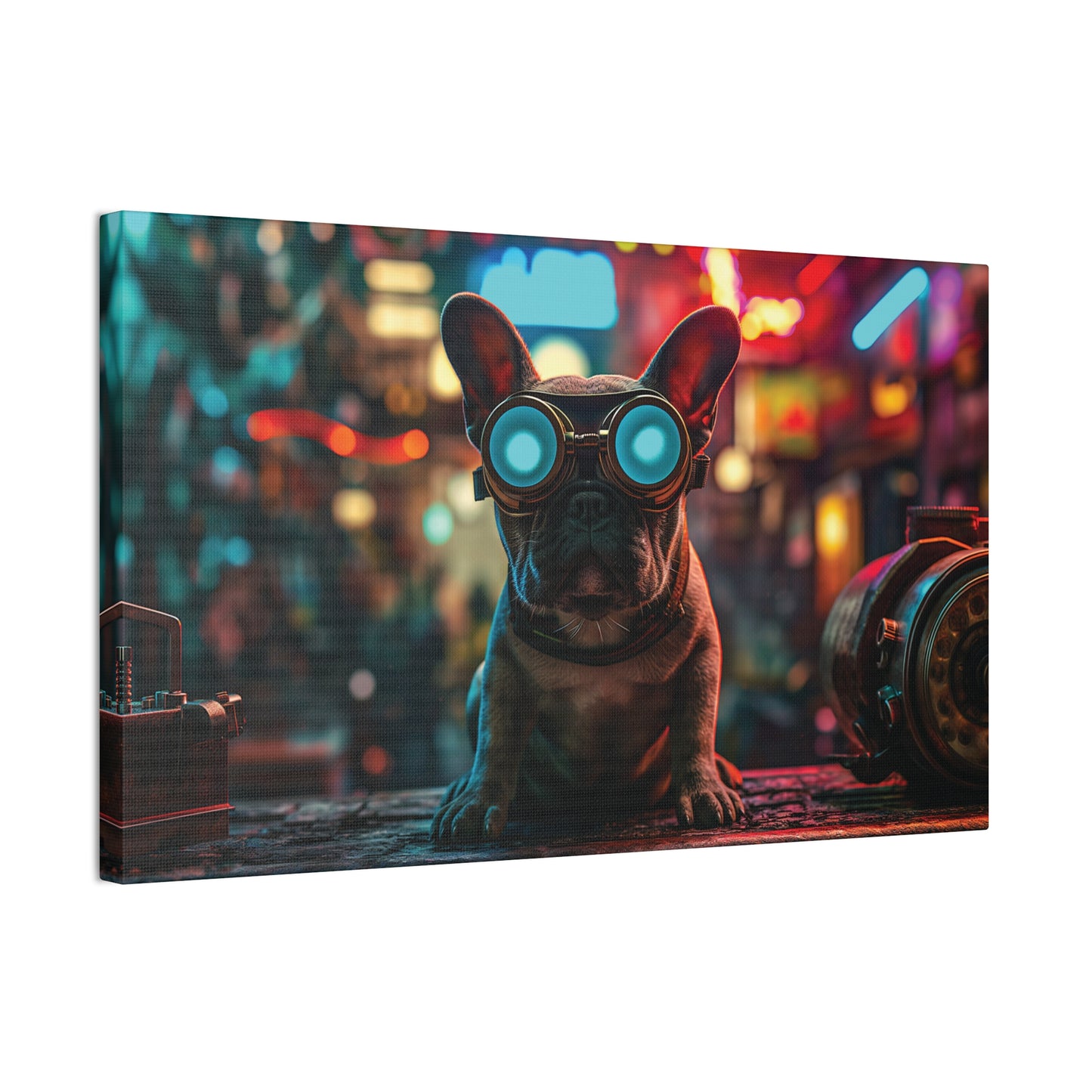 Industrial Frenchie Canvas Stretched, 0.75"