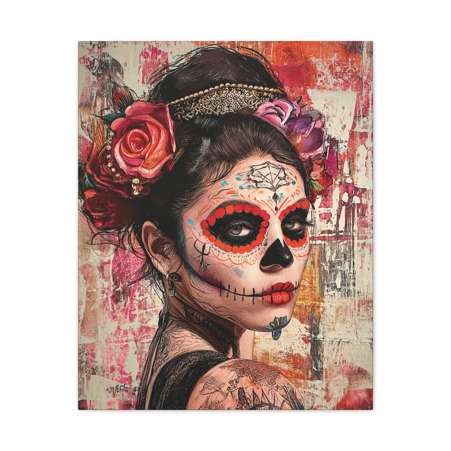 Day of the Dead 1 Canvas Stretched, 0.75"