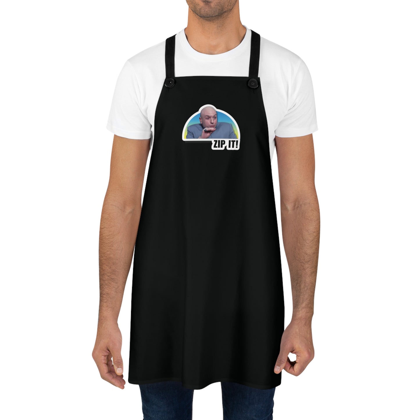 Zip It White Apron (AOP)