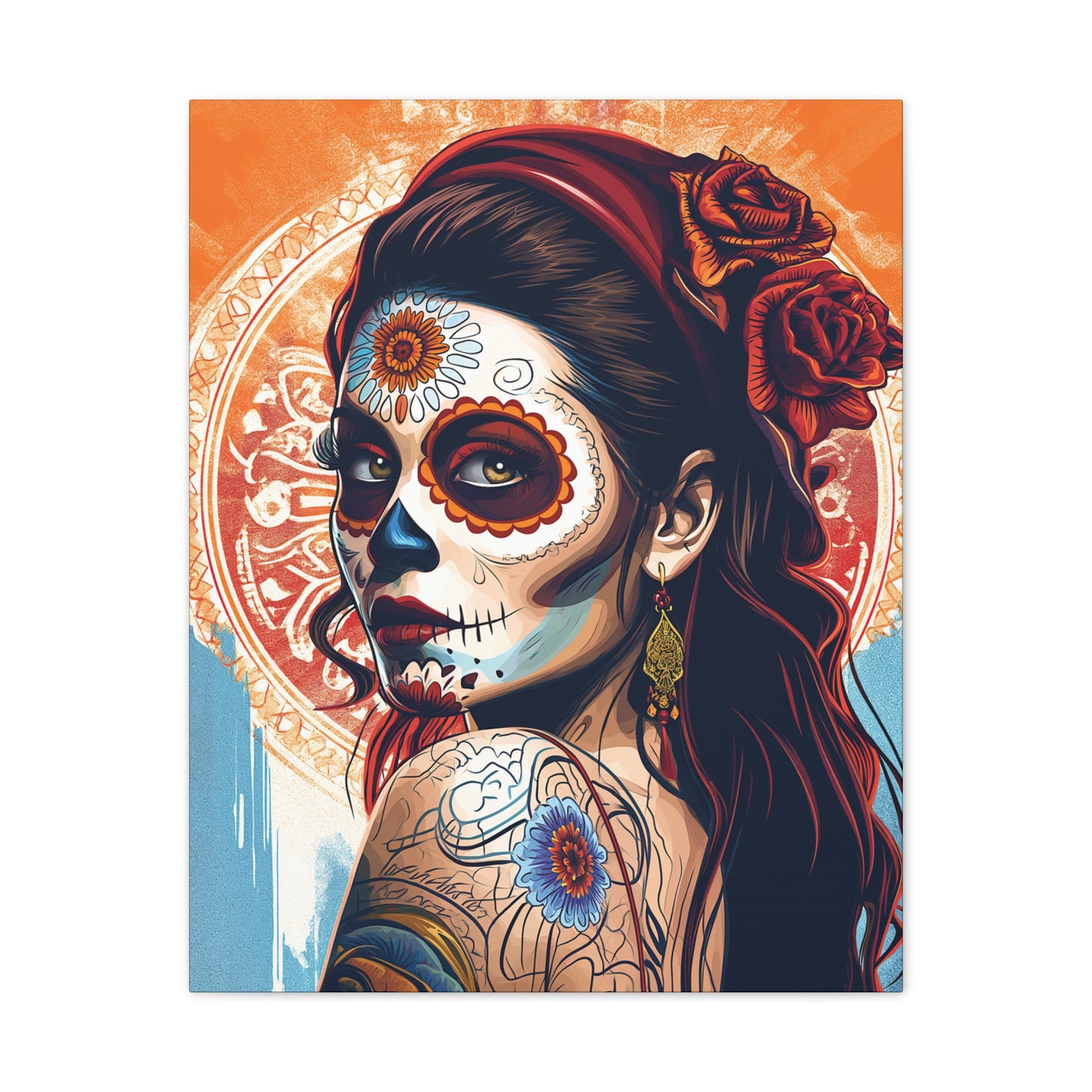 Day of the Dead 7 Canvas Stretched, 0.75"