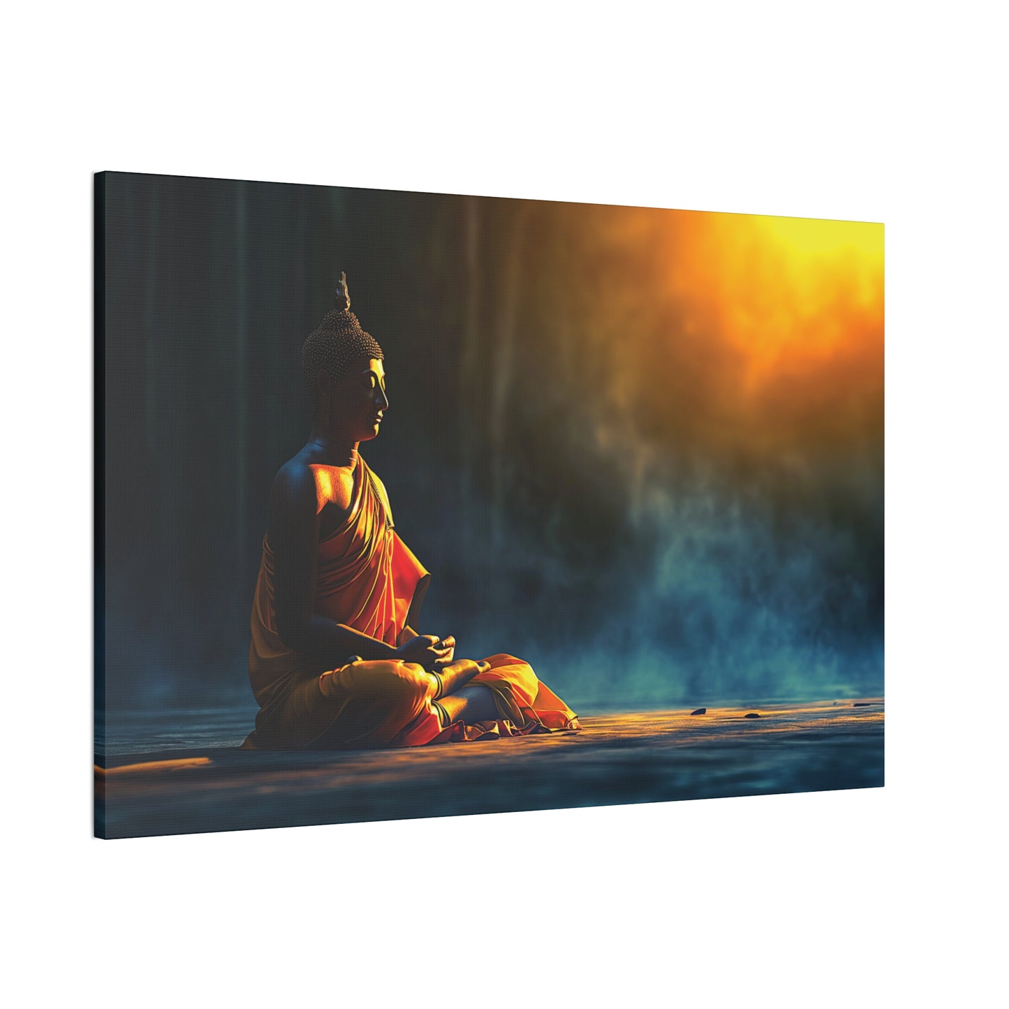 Buddha Painting Print 27 Canvas Stretched, 0.75"