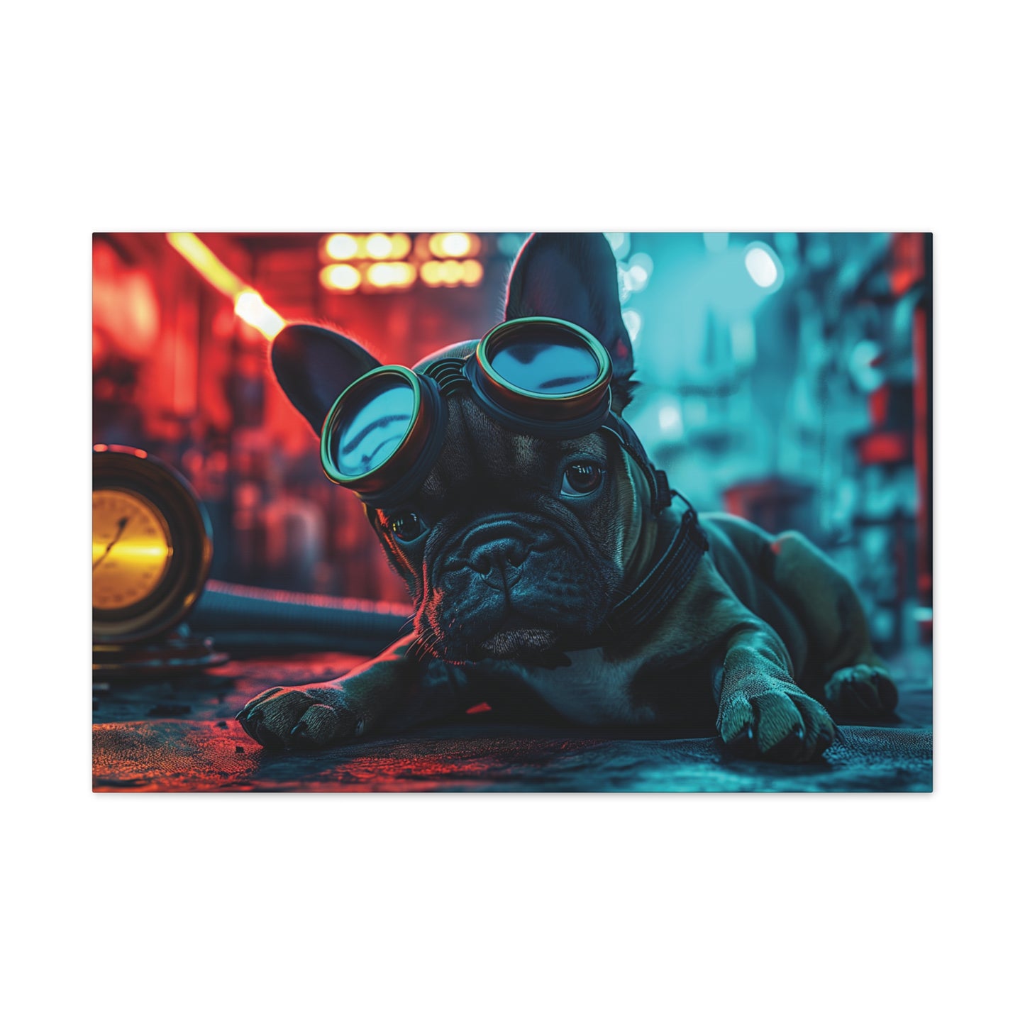 Industrial Frenchie 2 Canvas Stretched, 0.75"