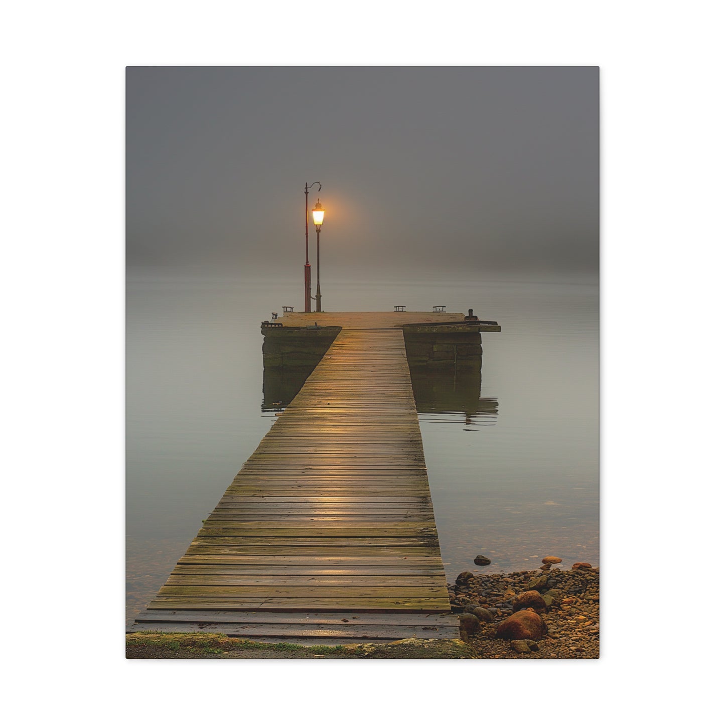 Misty Pier 8 Canvas Stretched, 0.75"