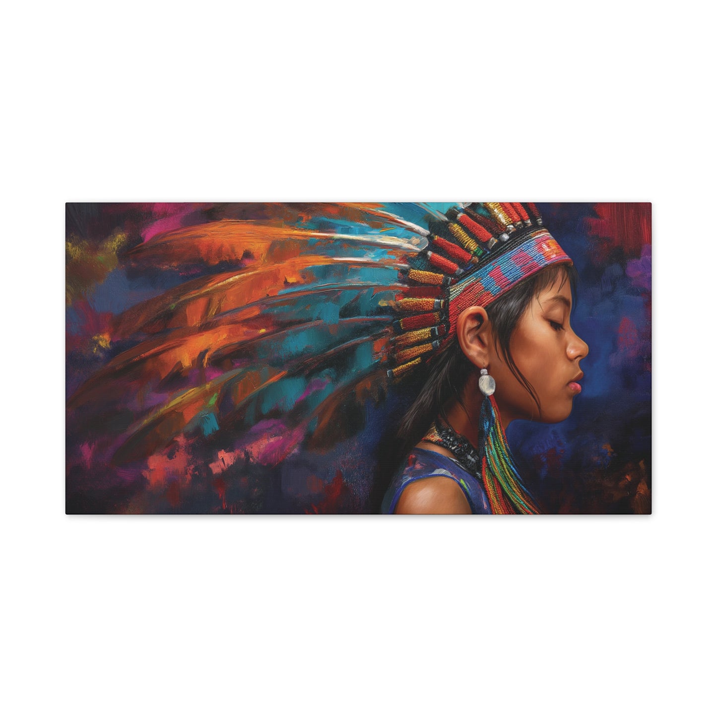 Chief Girl 1 Canvas Stretched, 0.75"