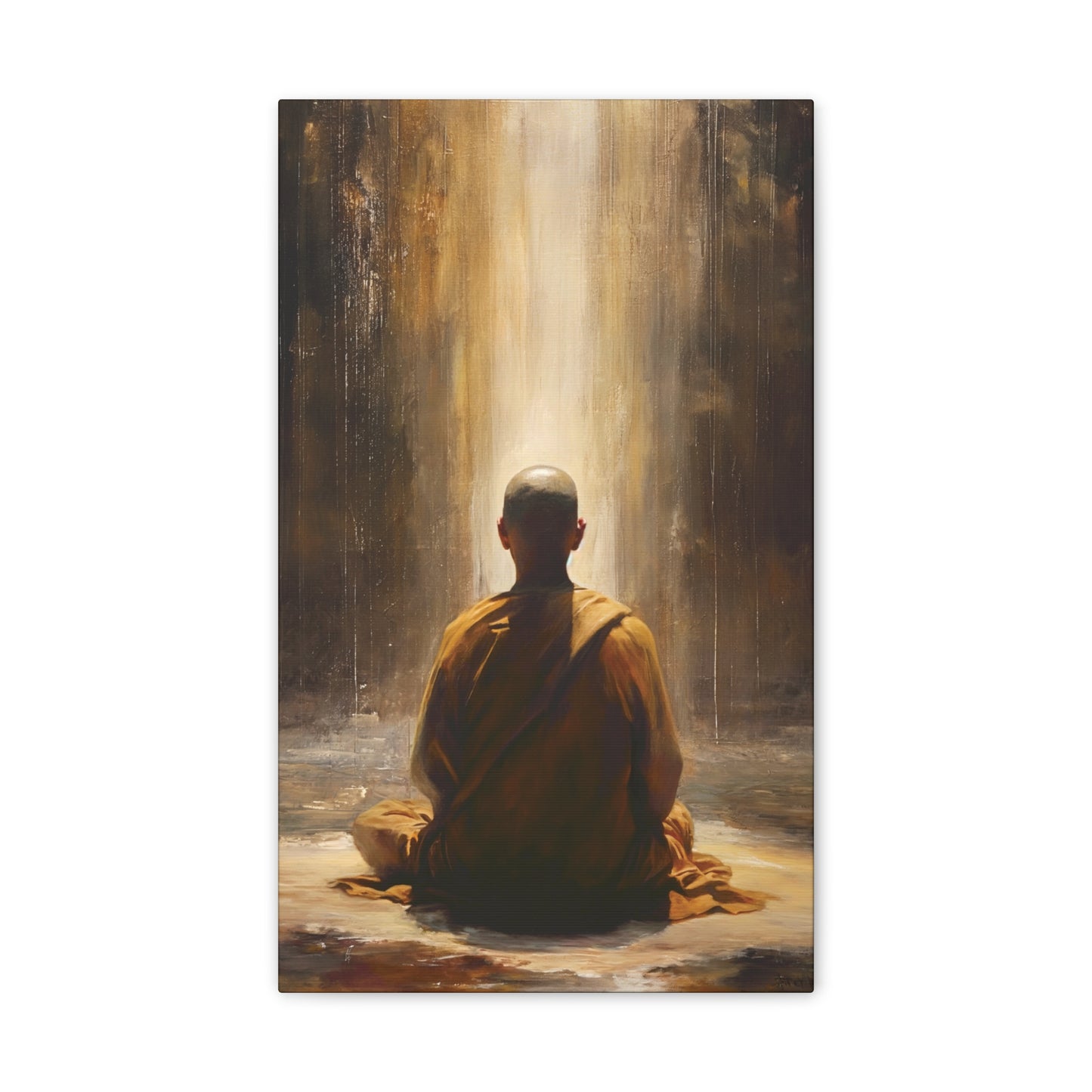 Buddha Painting Print 5 Canvas Stretched, 0.75"