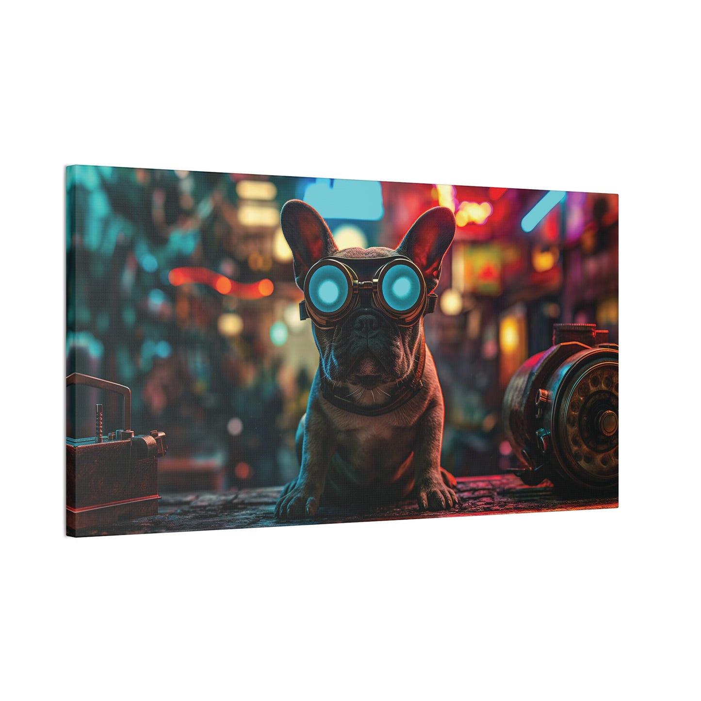 Industrial Frenchie Canvas Stretched, 0.75"