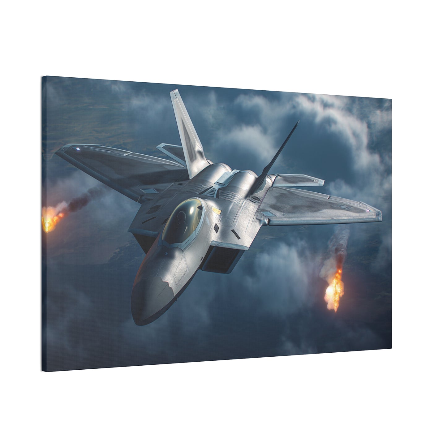 F-22 Fighter 1 Canvas Stretched, 0.75"