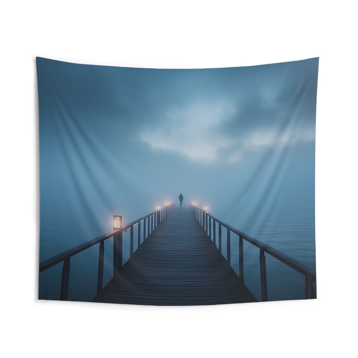 Misty Pier 2 Indoor Wall Tapestries