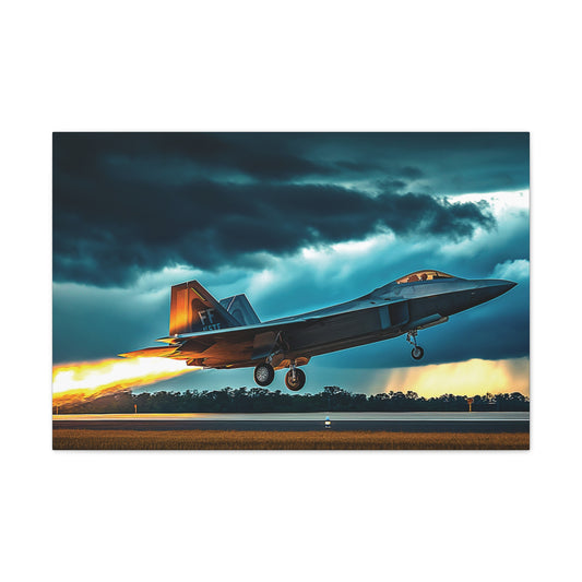 F-22 Fighter 3 Canvas Stretched, 0.75"