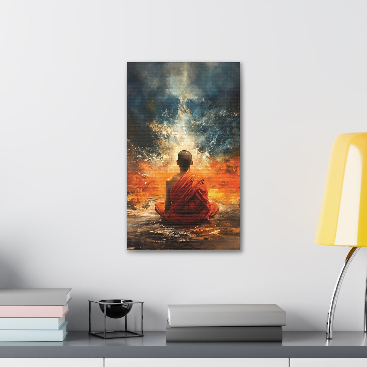 Buddha Painting Print 6 Canvas Stretched, 0.75"