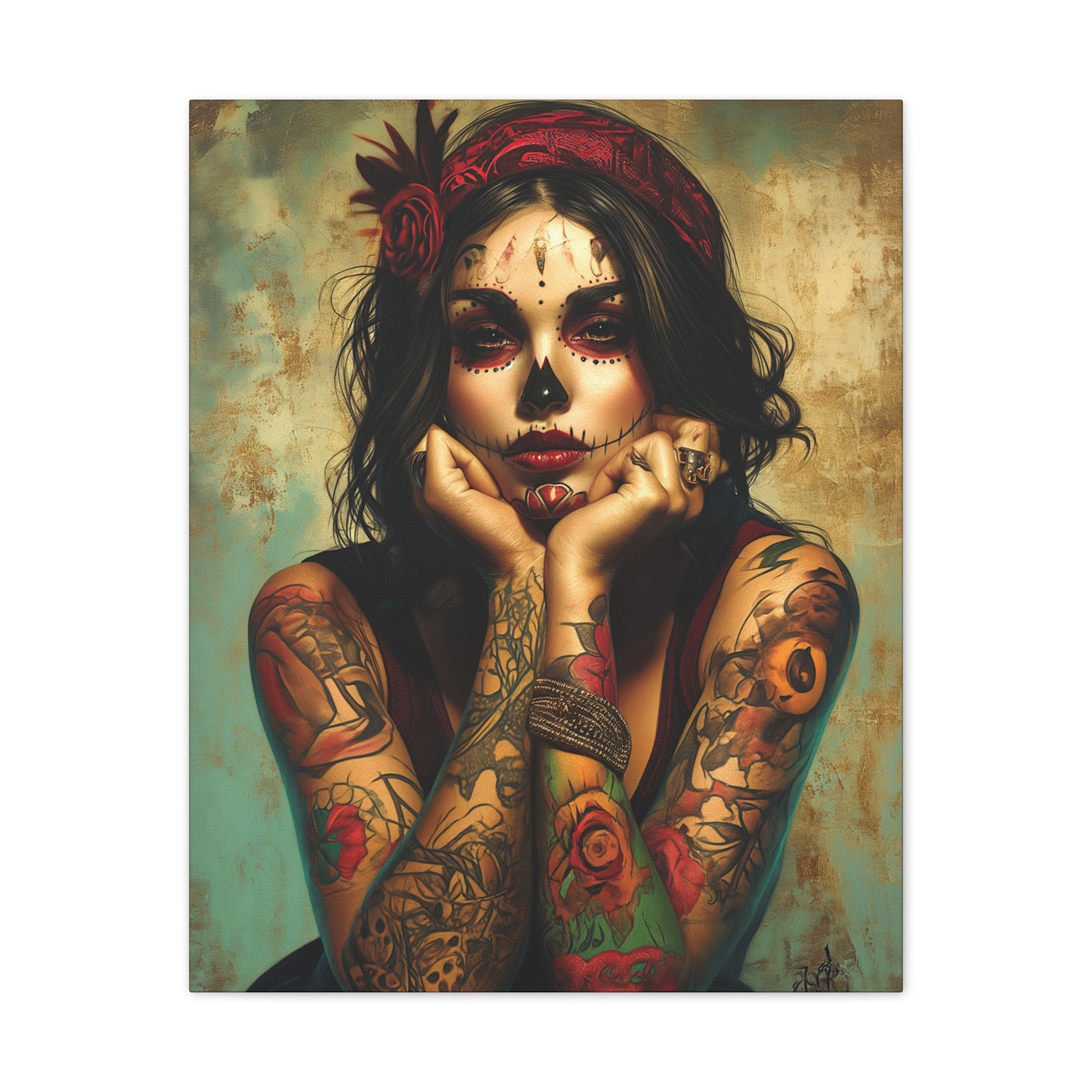 Day of the Dead 10 Canvas Stretched, 0.75"