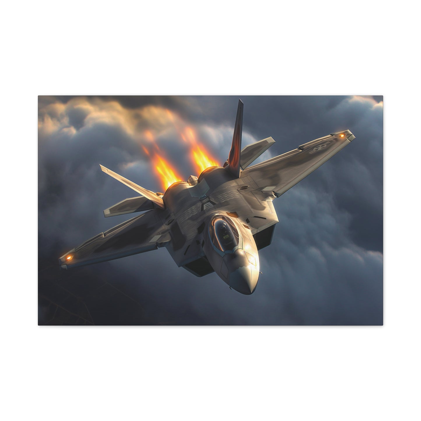 F-22 Fighter 2 Canvas Stretched, 0.75"