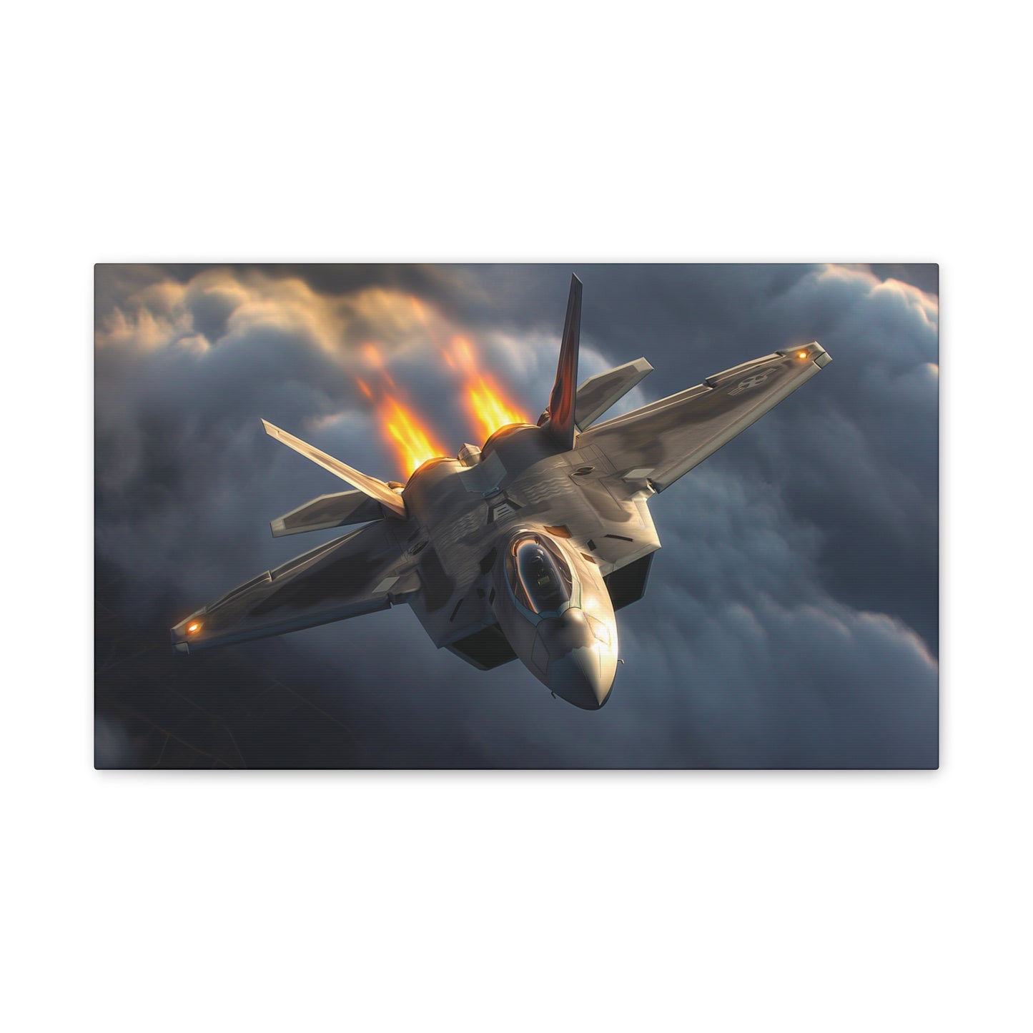 F-22 Fighter 2 Canvas Stretched, 0.75"