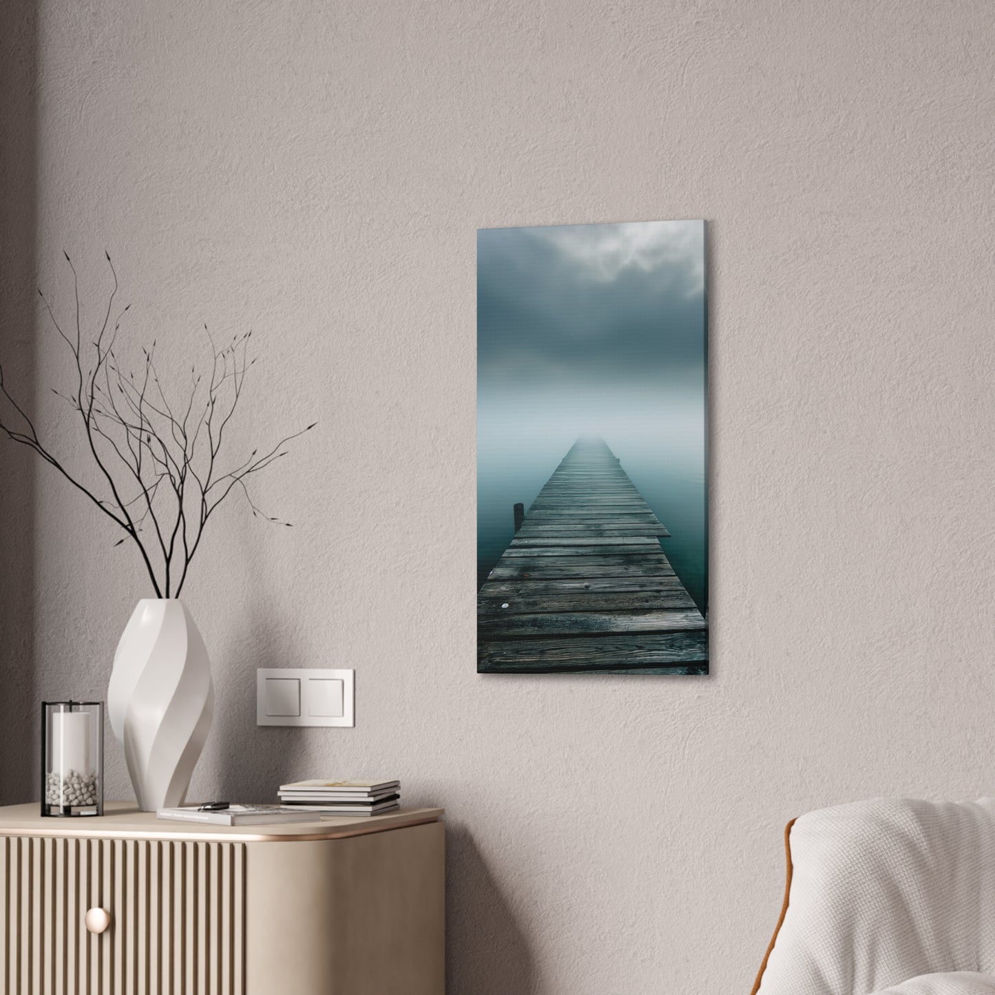 Misty Pier 1 Canvas Stretched, 0.75"