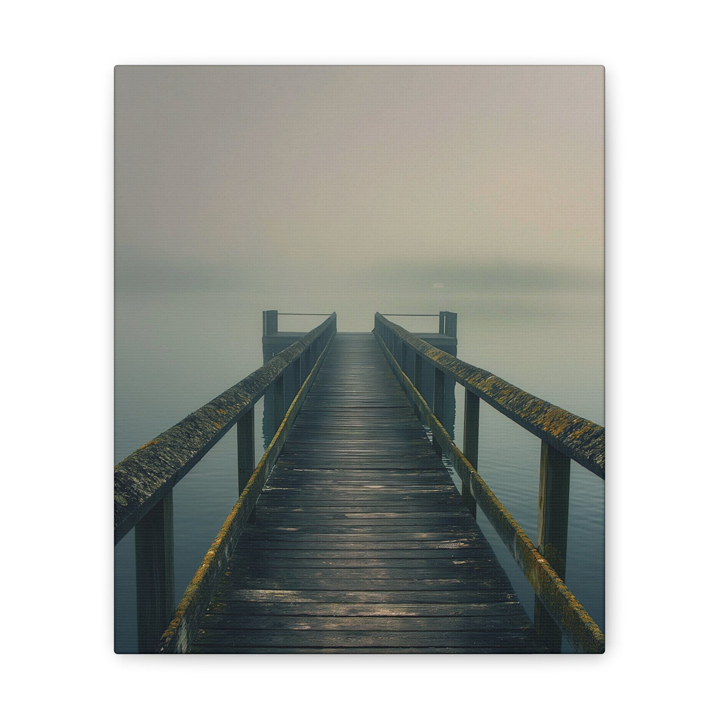 Misty Pier 9 Canvas Stretched, 0.75"