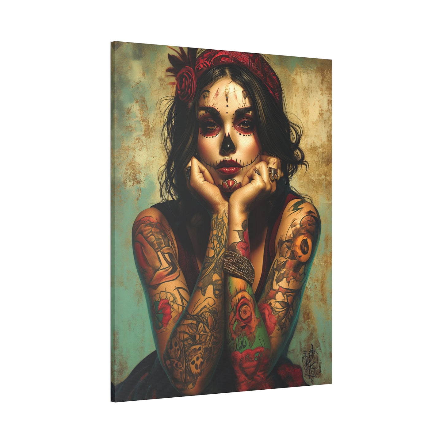 Day of the Dead 10 Canvas Stretched, 0.75"