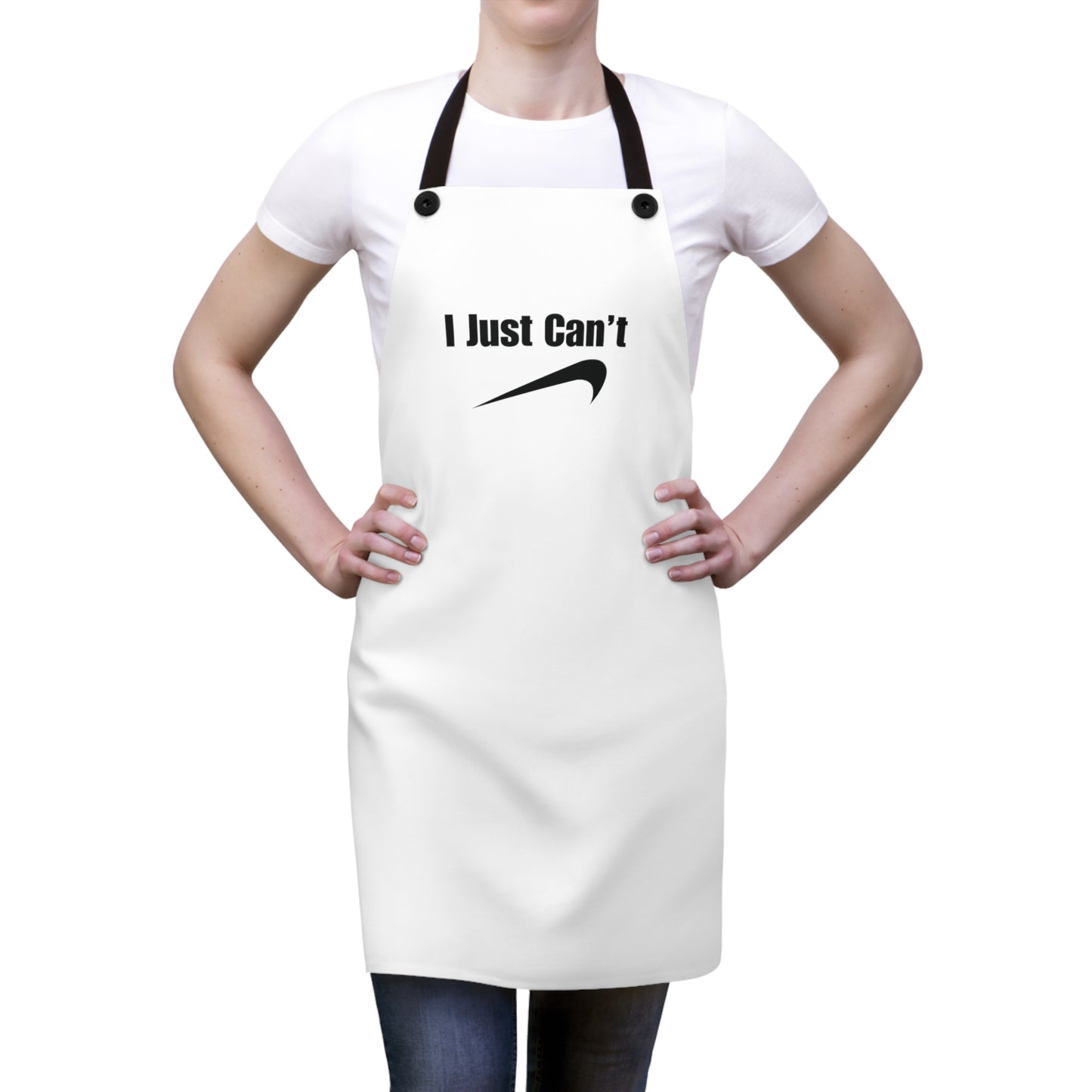 I Just Can't White White Apron (AOP)