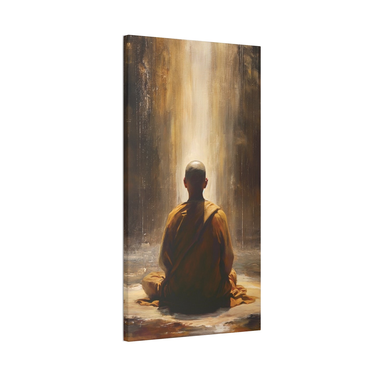 Buddha Painting Print 5 Canvas Stretched, 0.75"