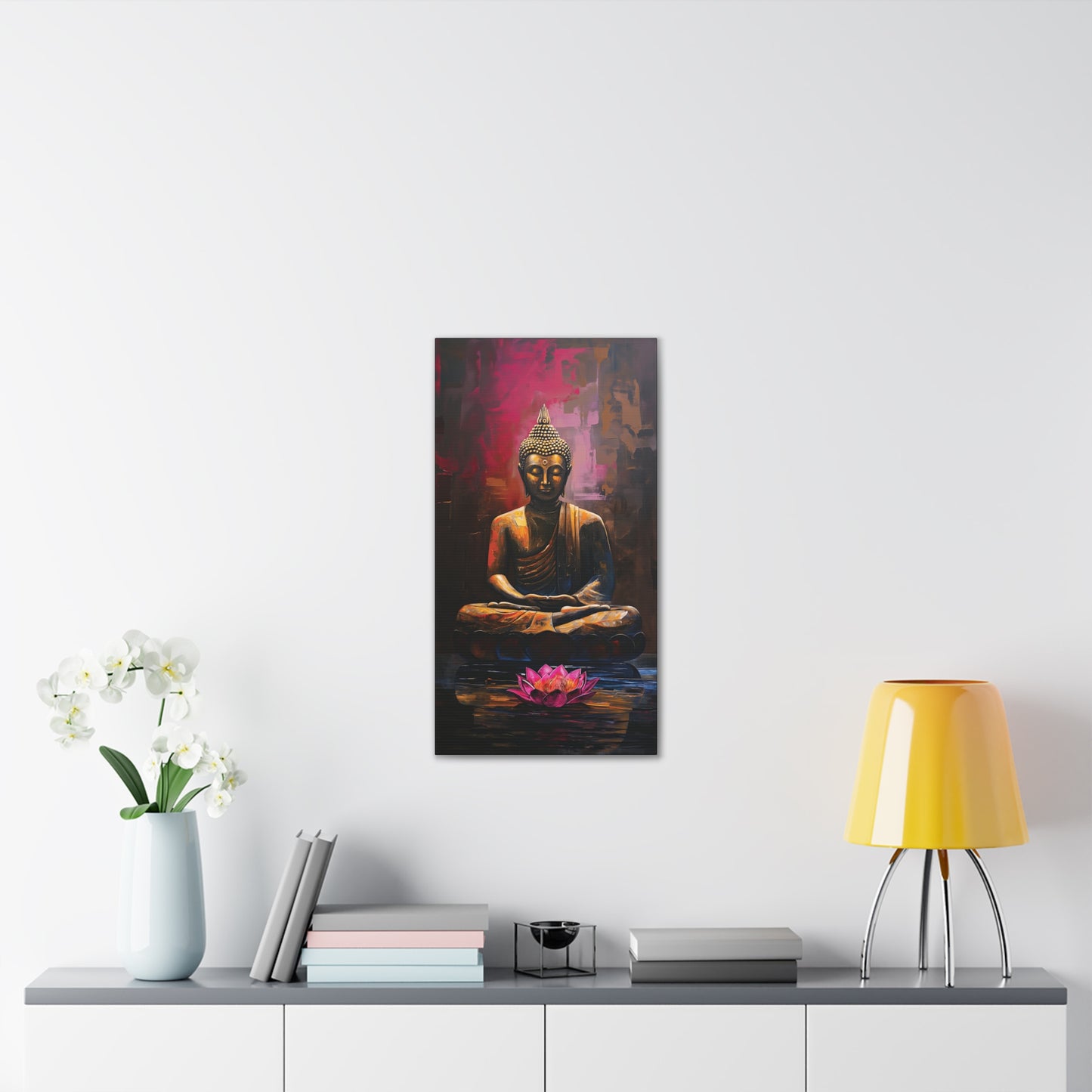 Buddha Painting Print 14 Canvas Stretched, 0.75"