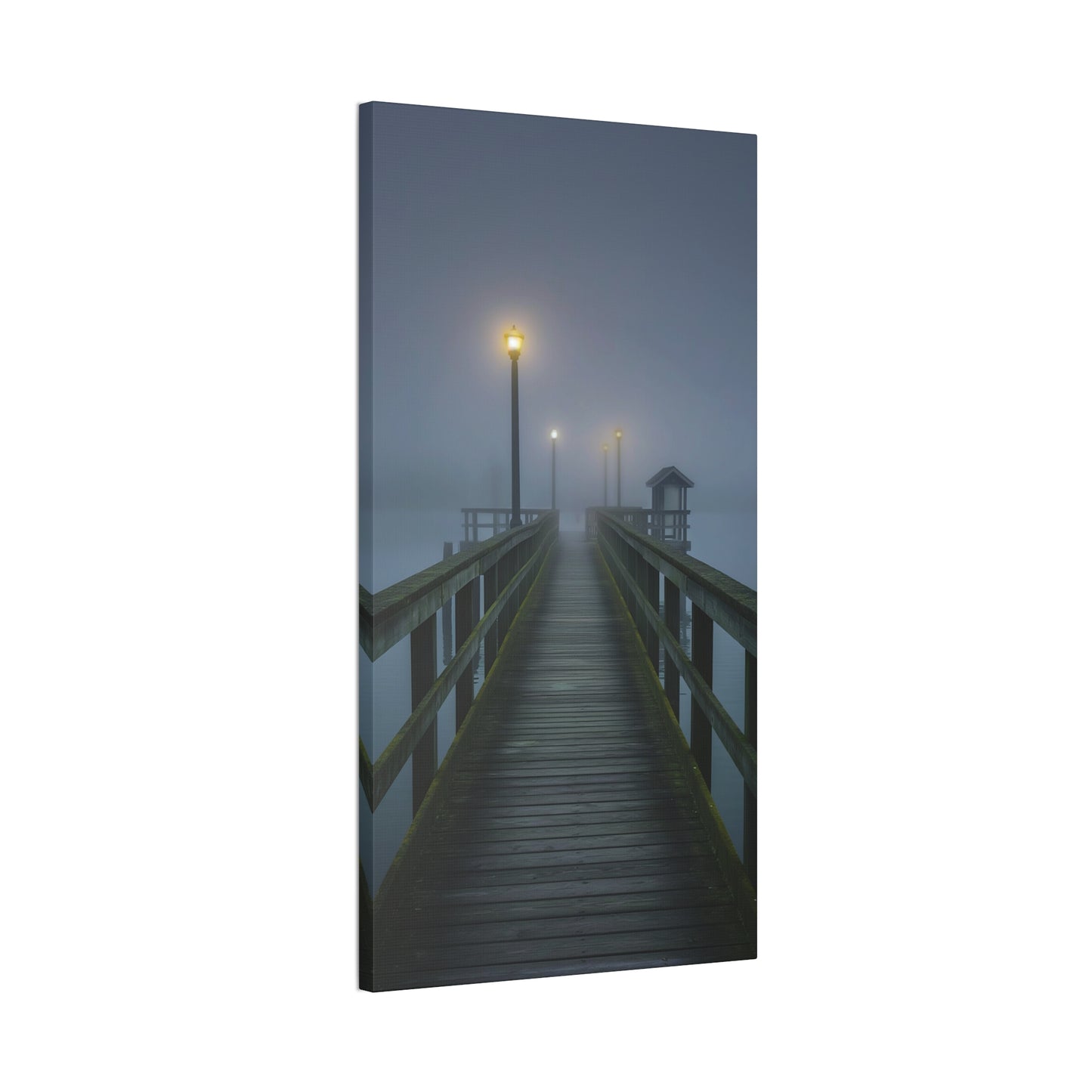 Misty Pier 7 Canvas Stretched, 0.75"