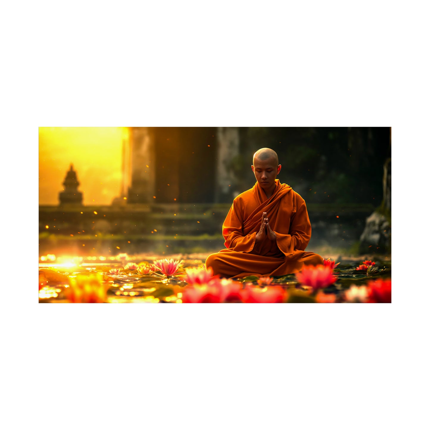 Temple Monk 1 Horizontal Posters