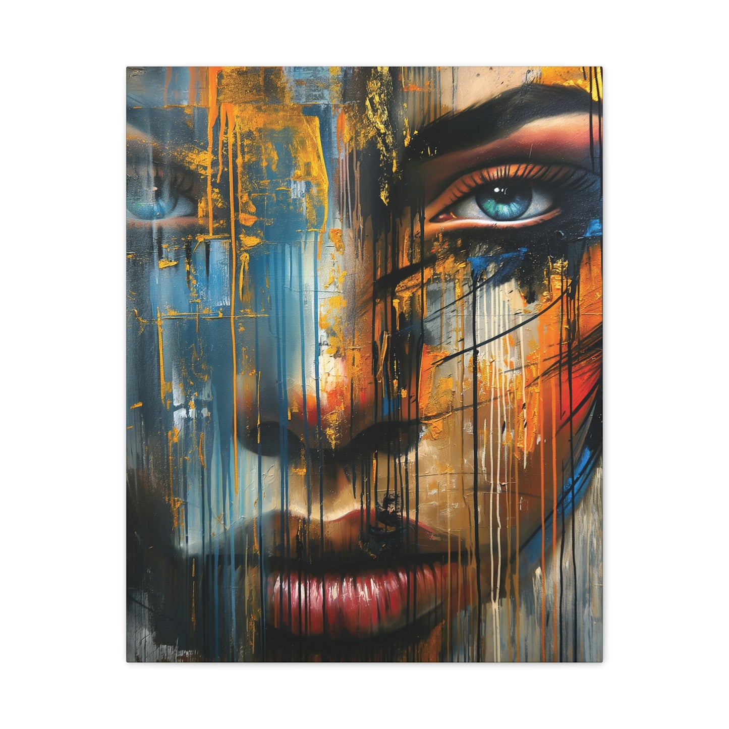 Graffiti Girl 1 Canvas Stretched, 0.75"