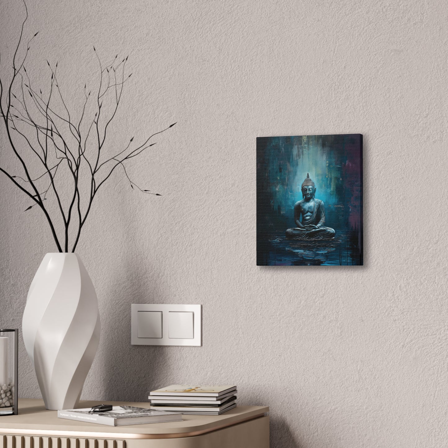 Buddha Painting Print 17 Canvas Stretched, 0.75"