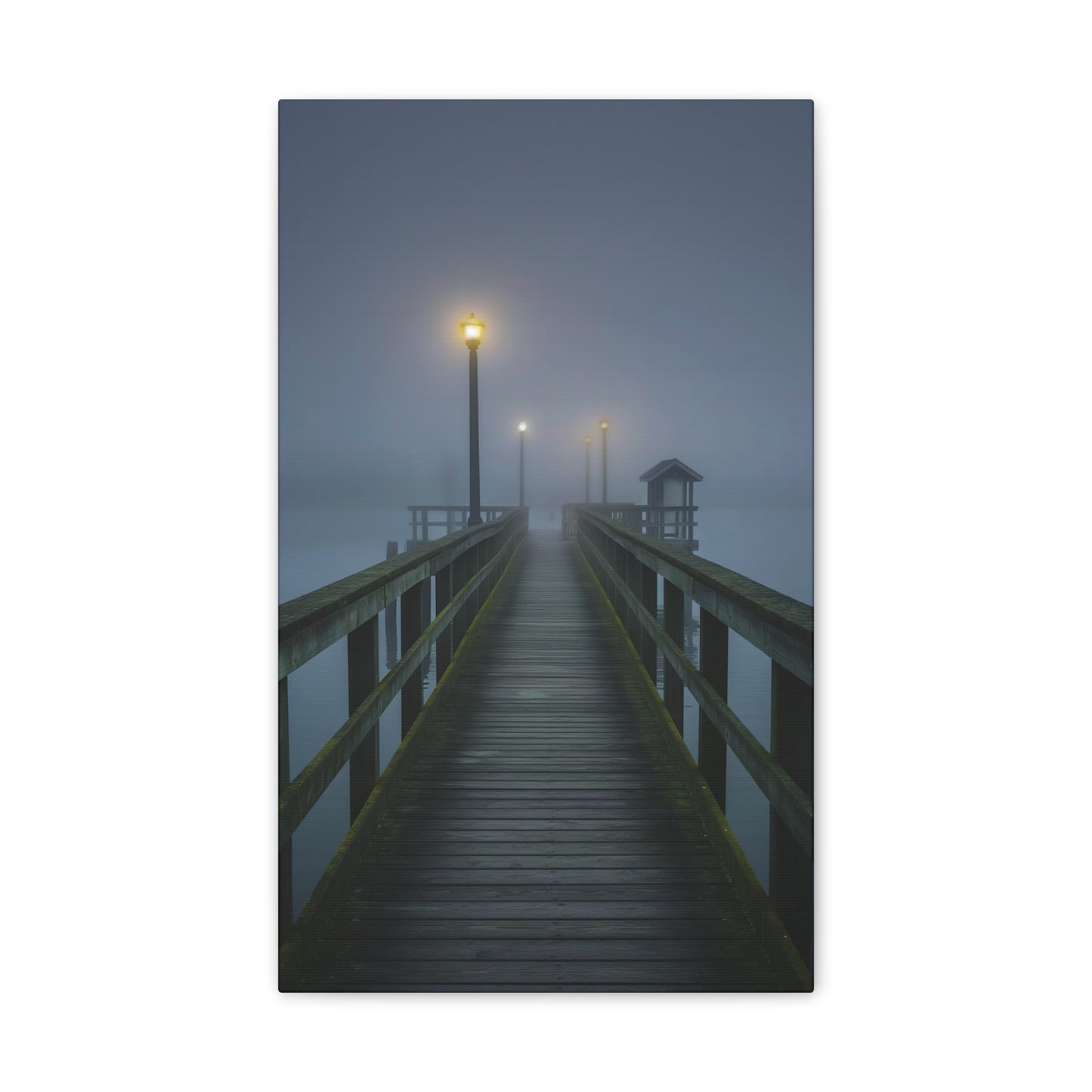 Misty Pier 7 Canvas Stretched, 0.75"