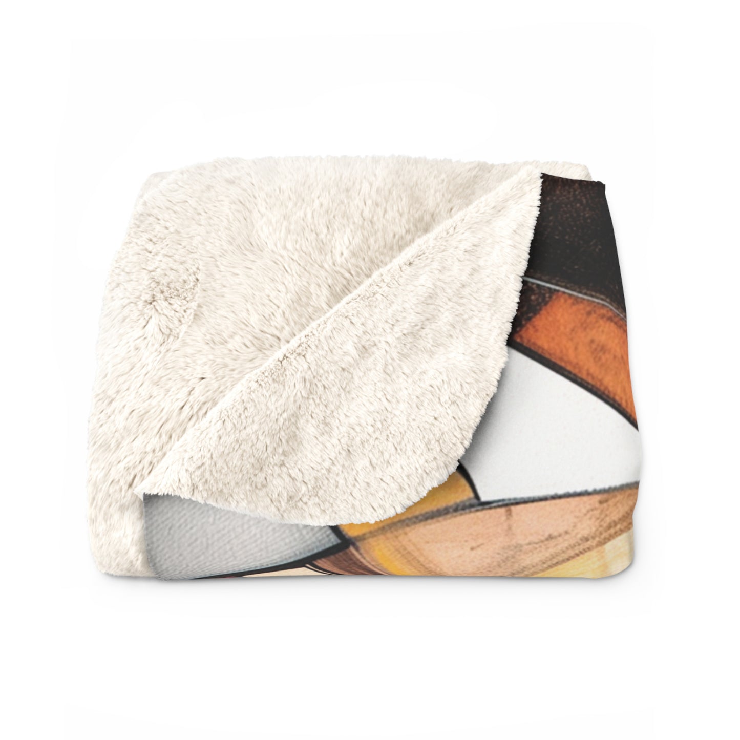 Abstract Cubist Sherpa Fleece Blanket