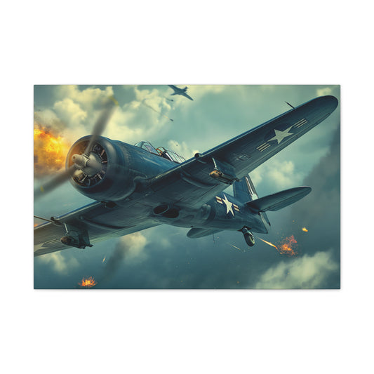 WWII Fighter 1 Canvas Stretched, 0.75"