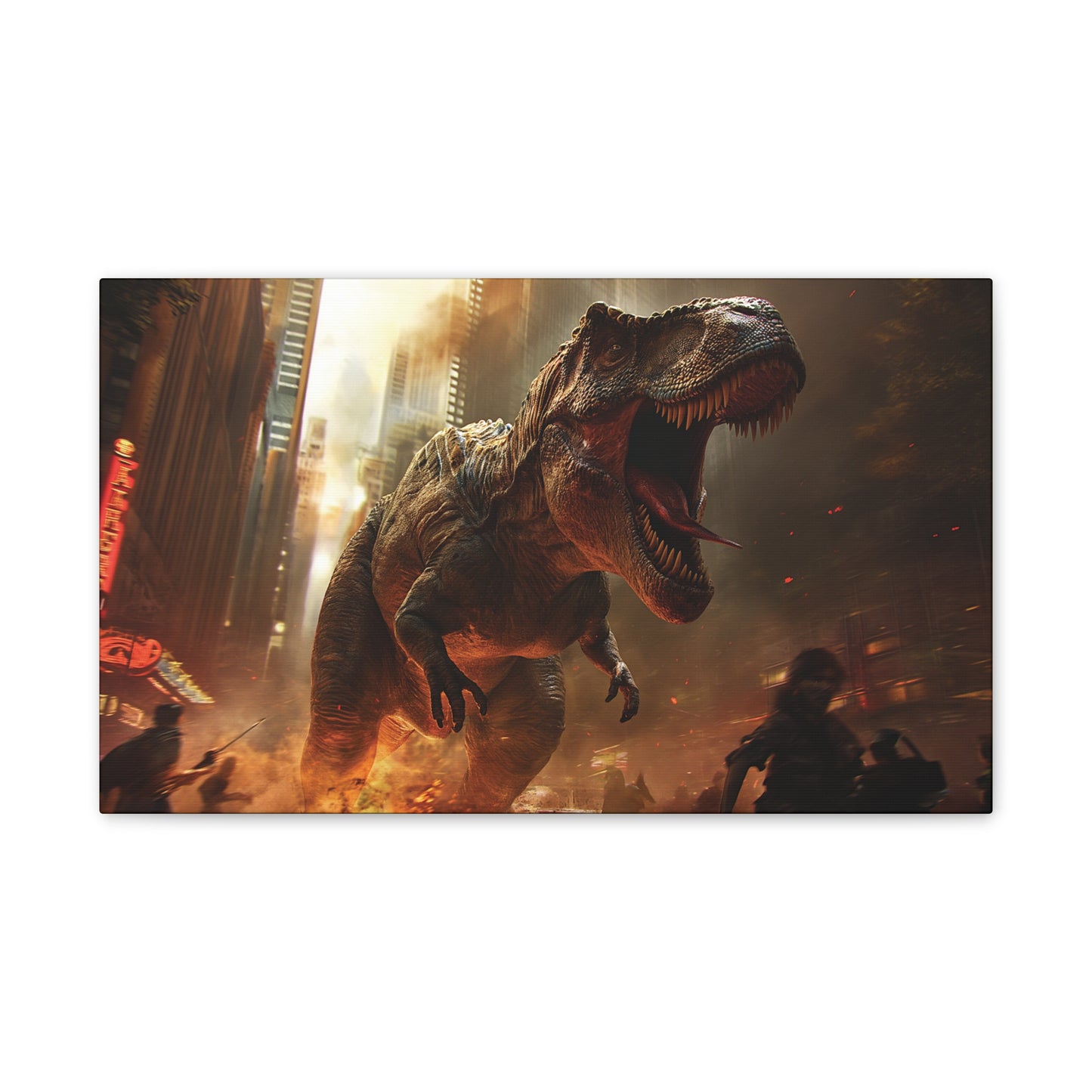 T-Rex Terror 1 Canvas Stretched, 0.75"